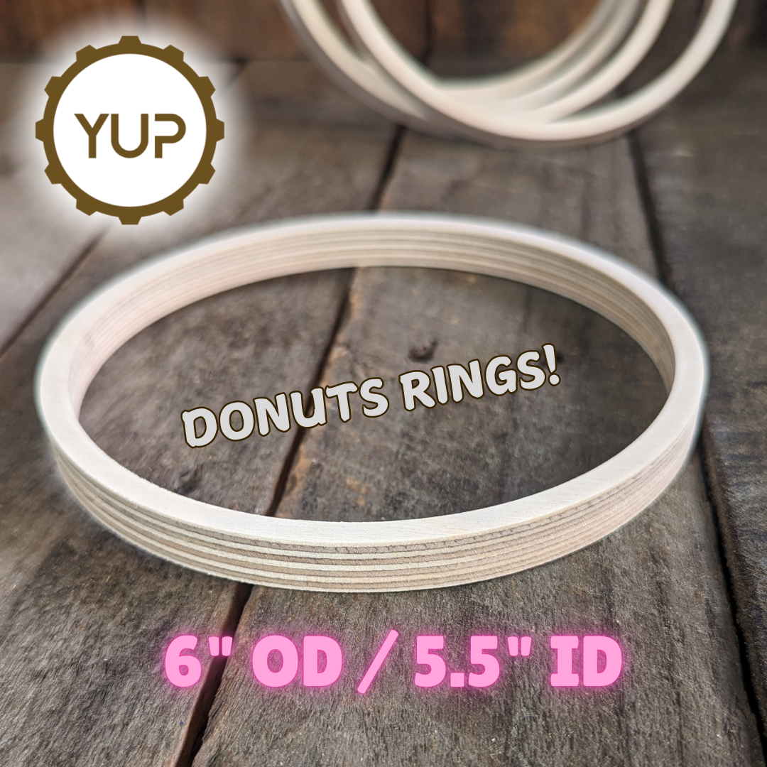 Introducing our Strong and Versatile 6-Inch OD Baltic Birch Donut Rings