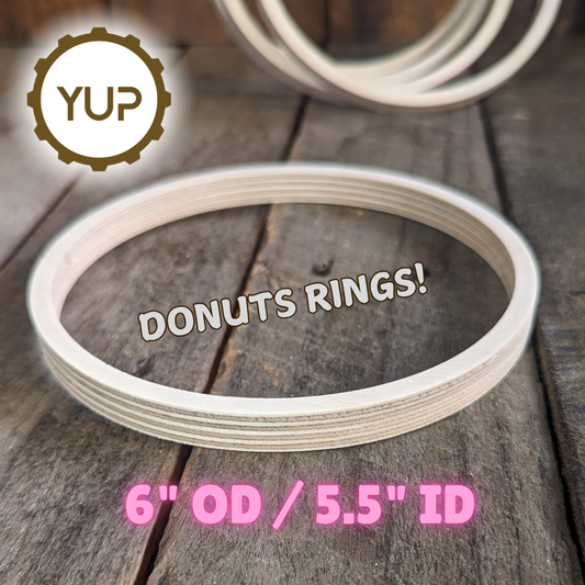 Introducing our Strong and Versatile 6-Inch OD Baltic Birch Donut Rings
