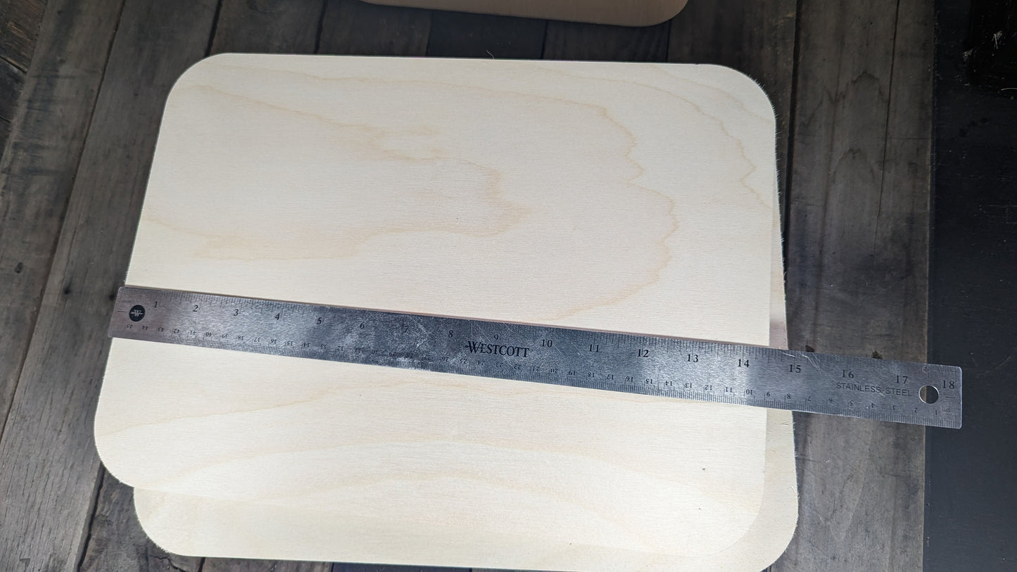 10.5 inch x 14.5 inch Wood Plaques with 1.5 radius corners, BALTIC BIRCH, Wooden Rectangle, Unfinished Wood Rectangle, DIY Crafting Supplies