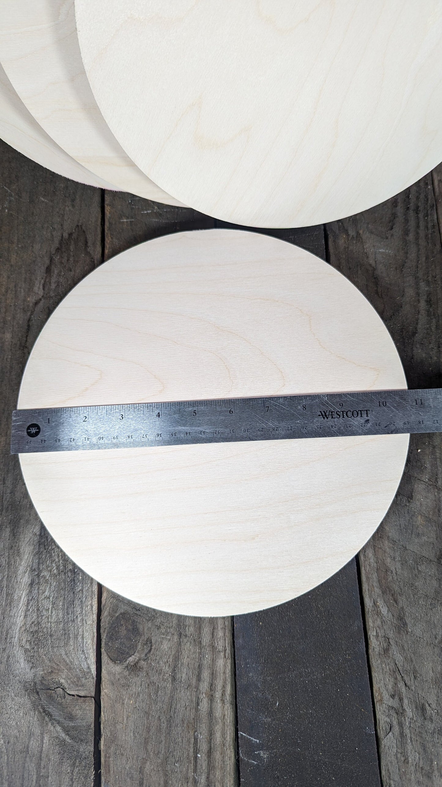 10.75 inch (10 3/4 inch) Wood Circle Disc Plaques, BALTIC BIRCH Wooden Circles, Blank Circles, Unfinished Wooden Circles, DIY Crafting Supplies