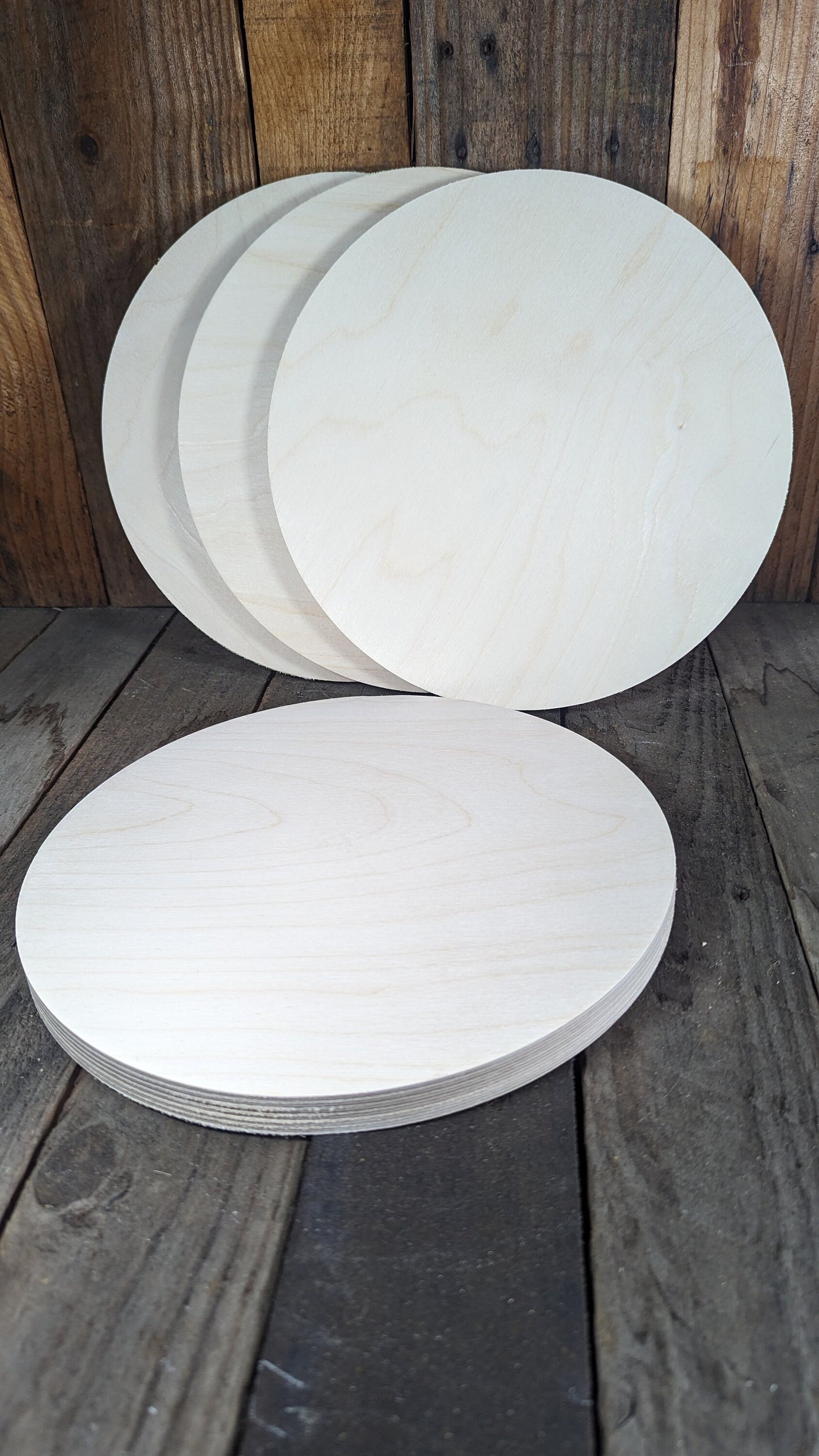 10.75 inch (10 3/4 inch) Wood Circle Disc Plaques, BALTIC BIRCH Wooden Circles, Blank Circles, Unfinished Wooden Circles, DIY Crafting Supplies
