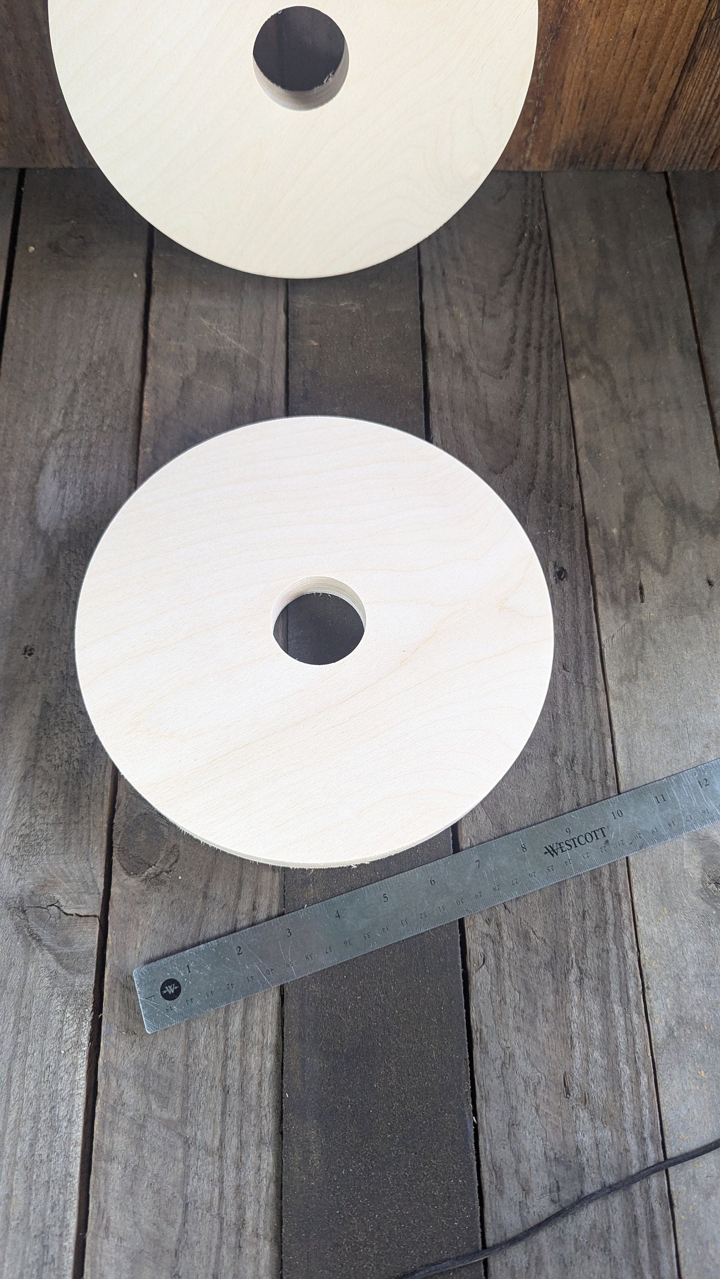 10" Wood Donut Ring with 2" center hole, BALTIC BIRCH Wooden Circles, Blank Circles, Unfinished Wooden Circles, Circular