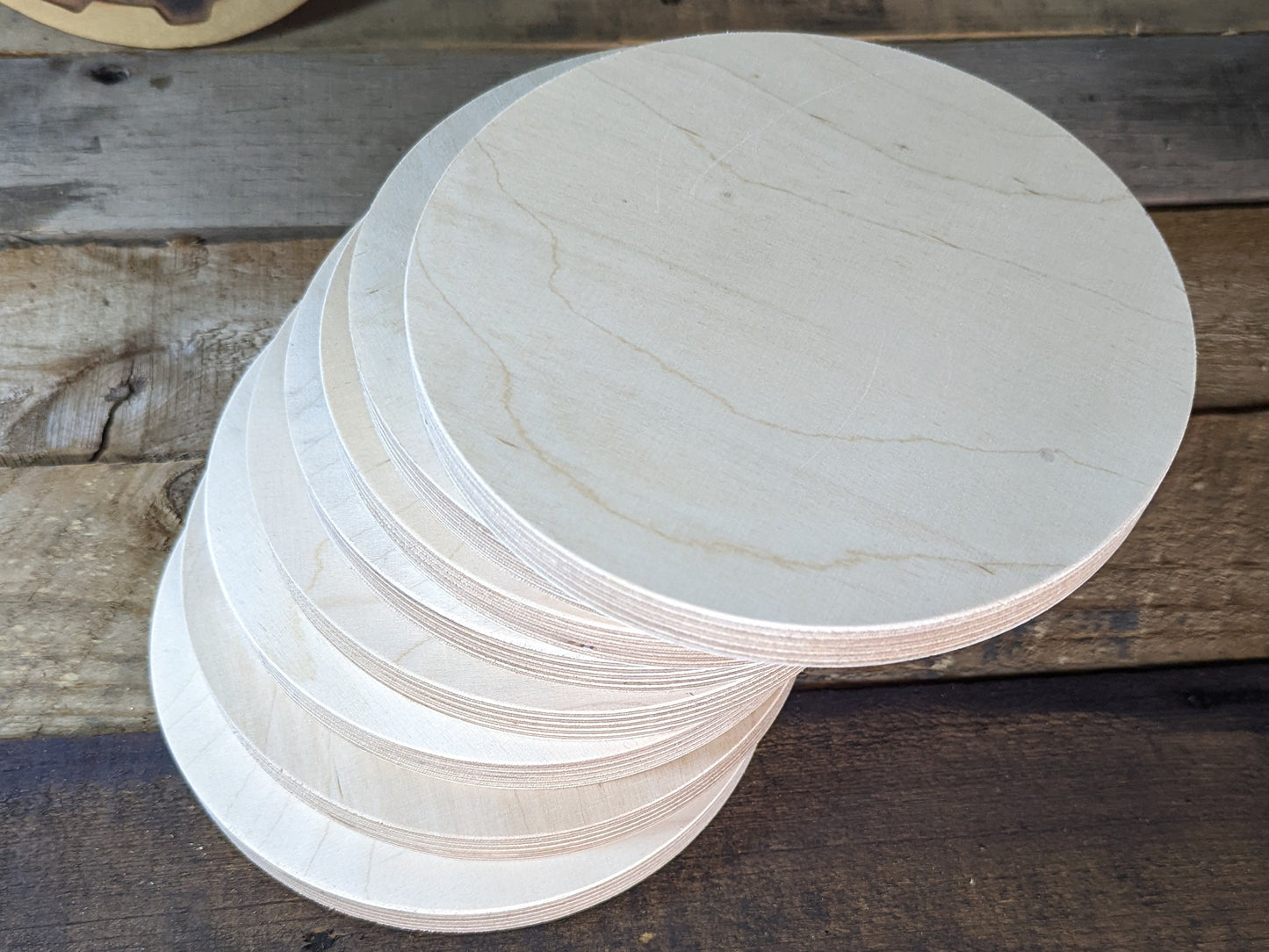 6.5" Wood Circle Disc Plaques, BALTIC BIRCH - Wooden Circles, Blank Circles, Unfinished Wooden Circles, Round Circles, Circular Wood