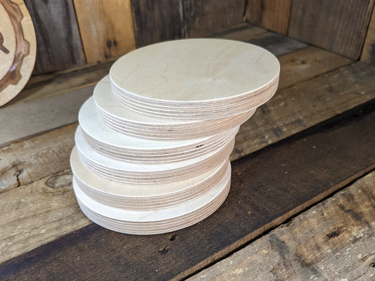 5.5" Wood Circle Disc Plaques, BALTIC BIRCH - Wooden Circles, Blank Circles, Unfinished Wooden Circles, Round Circles, Circular Wood
