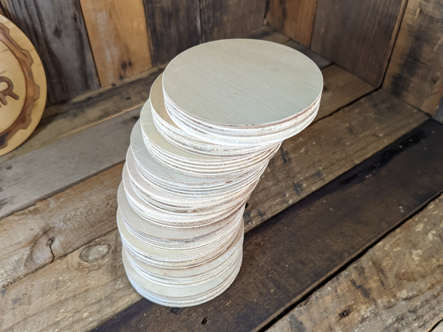 4.5" Wood Circle Disc Plaques, BALTIC BIRCH - Wooden Circles, Blank Circles, Unfinished Wooden Circles, Round Circles, Circular Wood