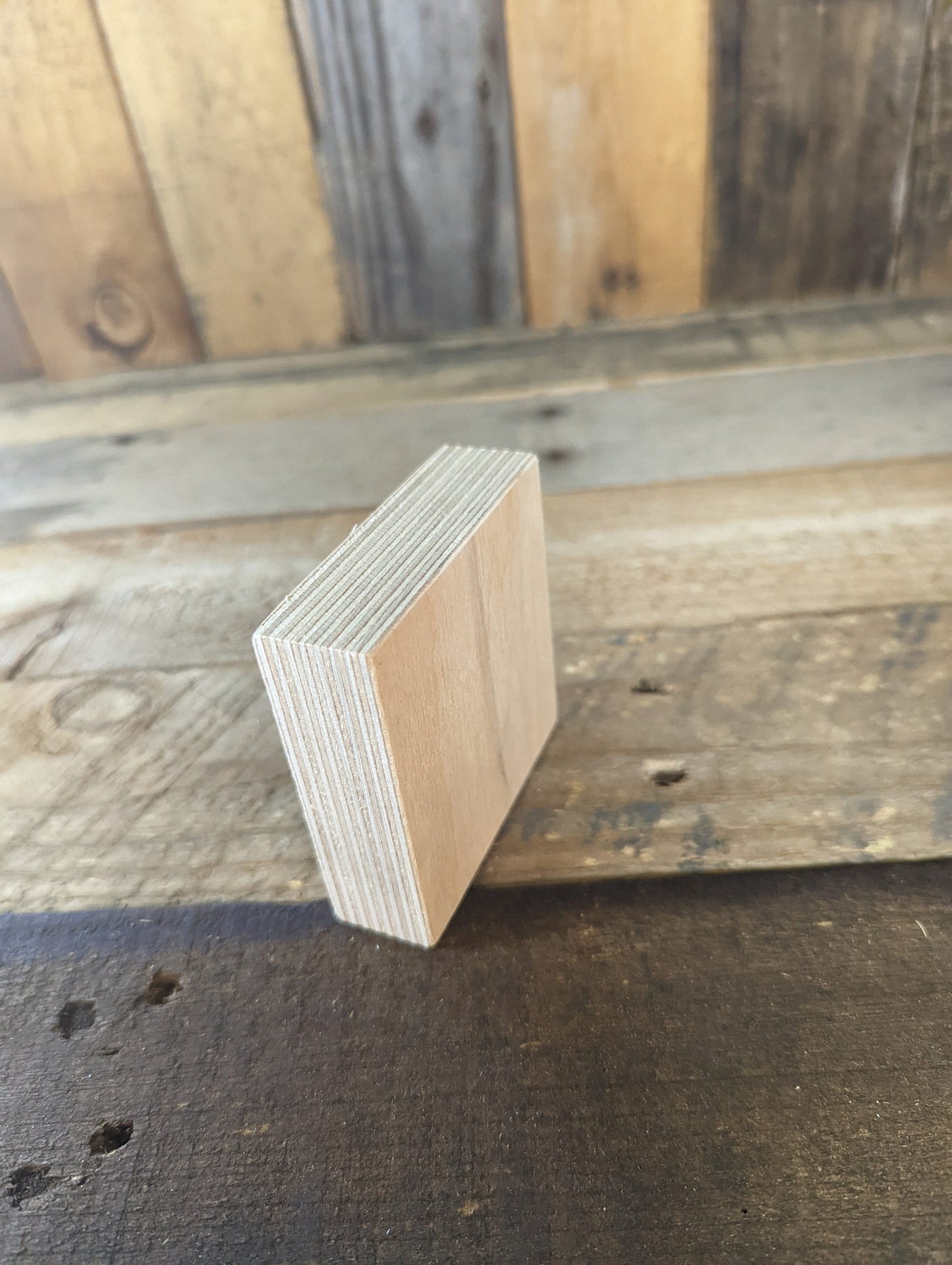 3" Wood Square Plaques, BALTIC BIRCH - Wooden Squares, Blank Squares, Unfinished Wooden Squares, Square Plywood, Square Wood