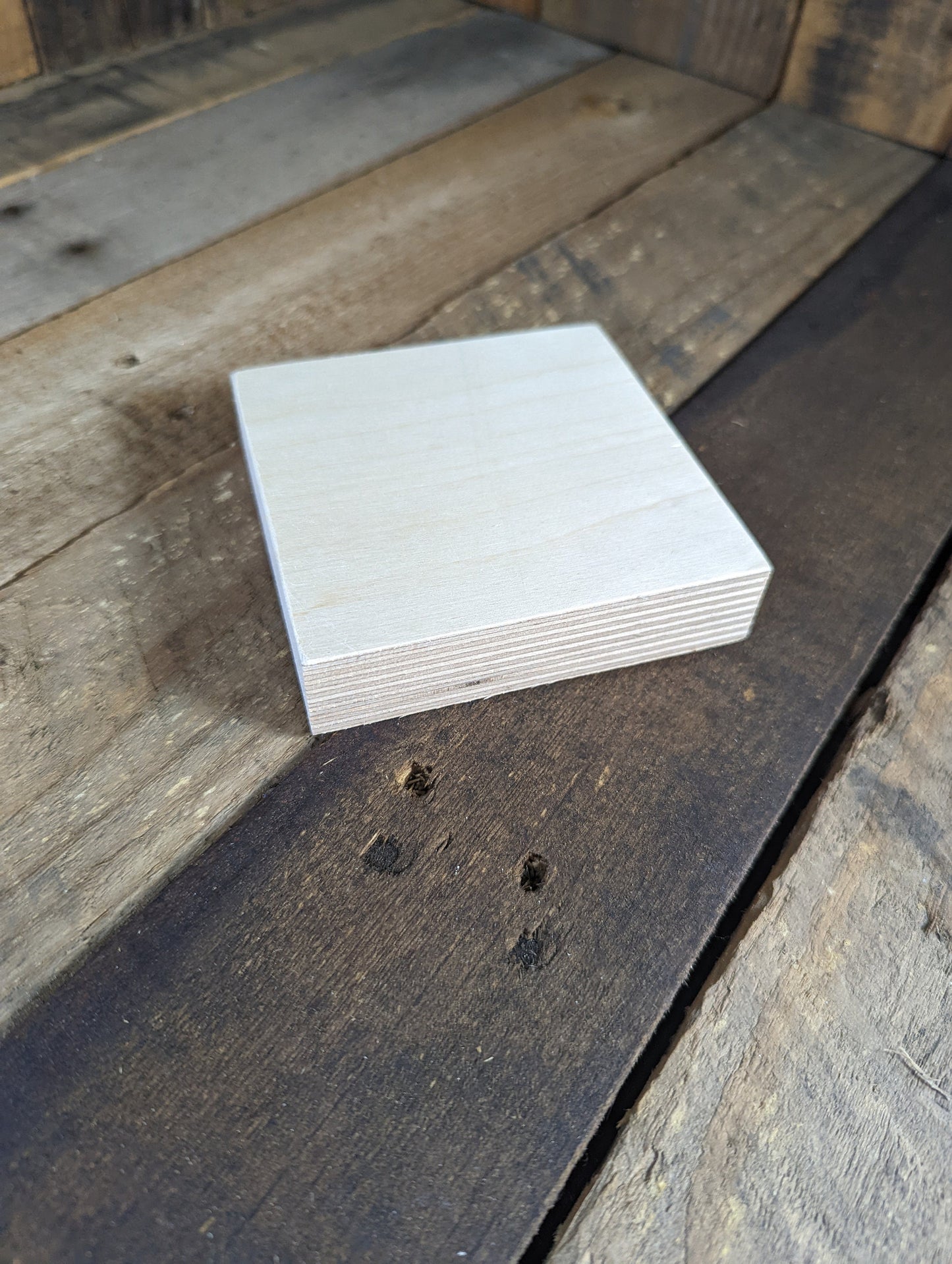 4" Wood Square Plaques, BALTIC BIRCH - Wooden Squares, Blank Squares, Unfinished Wooden Squares, Square Plywood, Square Wood