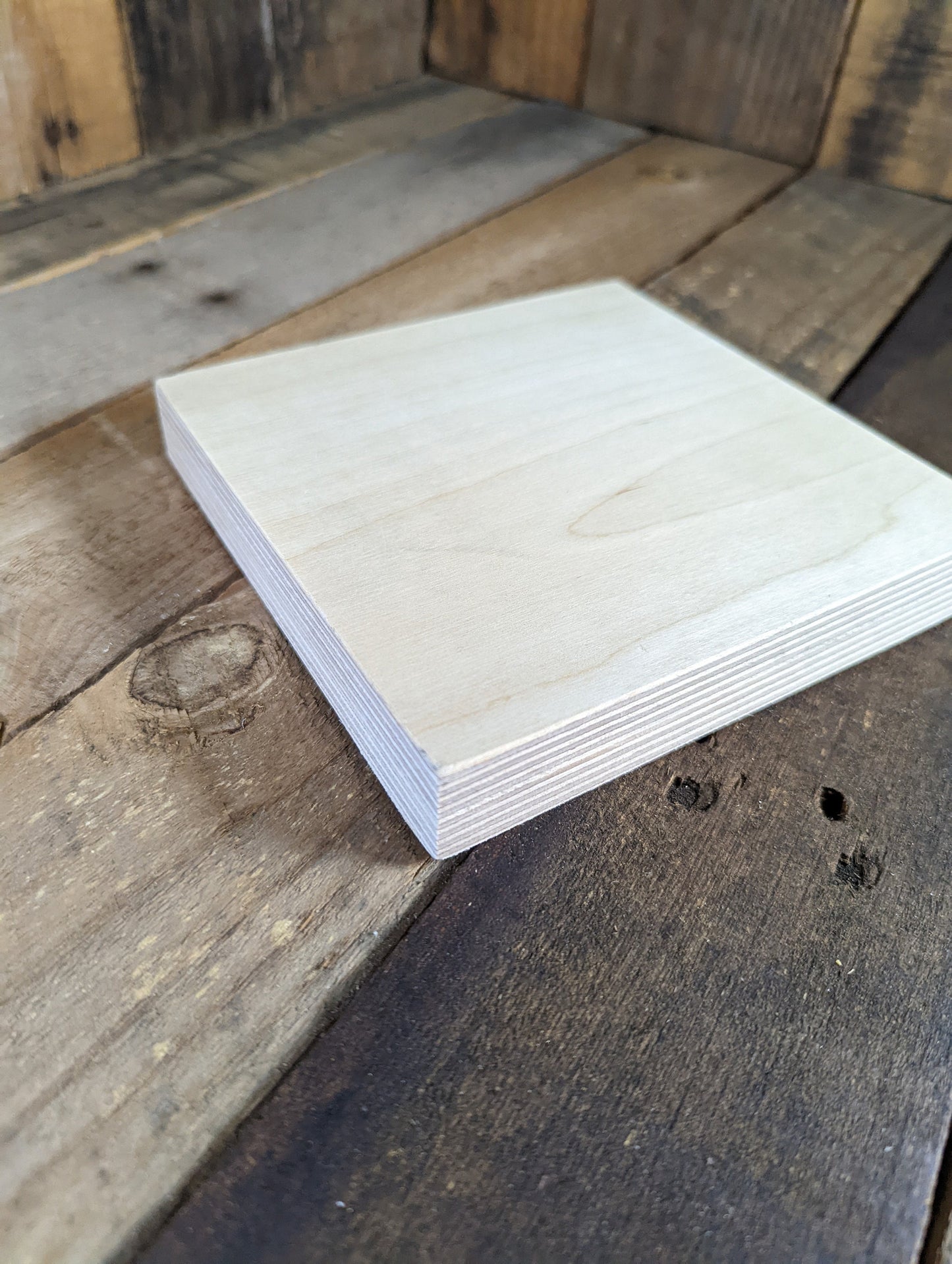 6" Wood Square Plaques, BALTIC BIRCH - Wooden Squares, Blank Squares, Unfinished Wooden Squares, Square Plywood, Square Wood