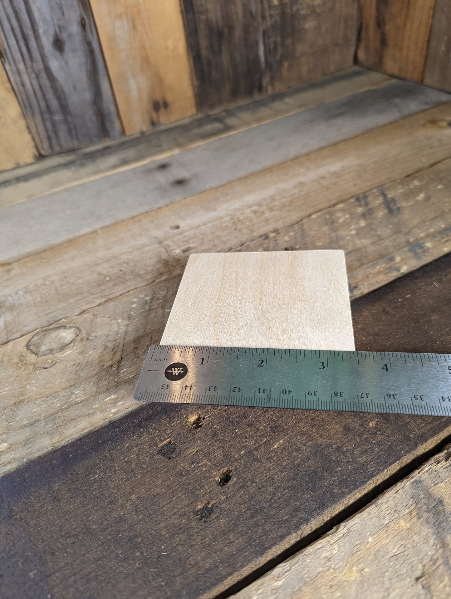 3.5" Wood Square Plaques, BALTIC BIRCH - Wooden Squares, Blank Squares, Unfinished Wooden Squares, Square Plywood, Square Wood