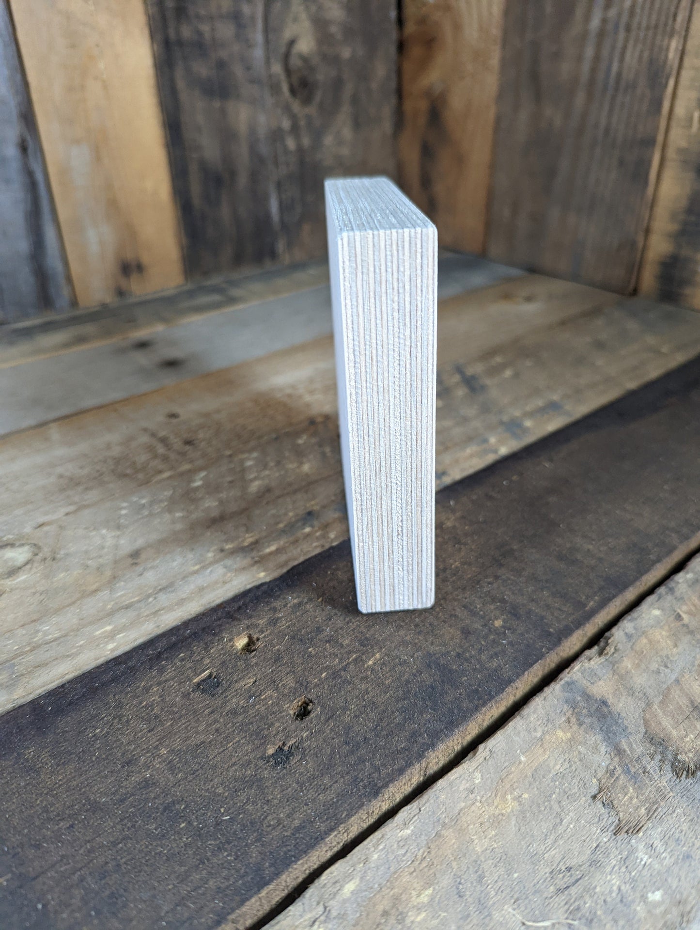 4.5" Baltic Birch Wood Square Plaque, Craft Base