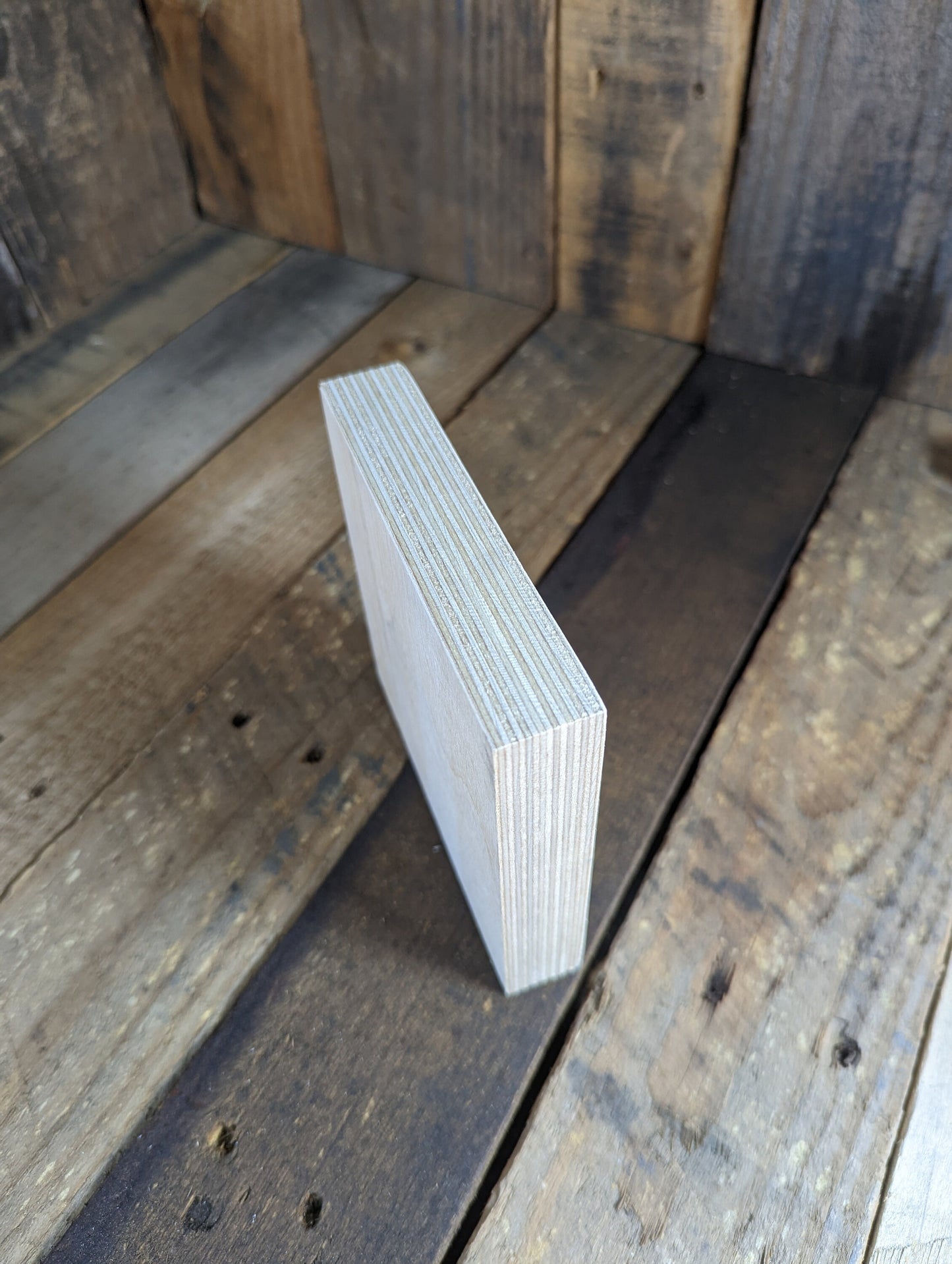 5" Baltic Birch Wood Square, Unfinished Craft Plaque