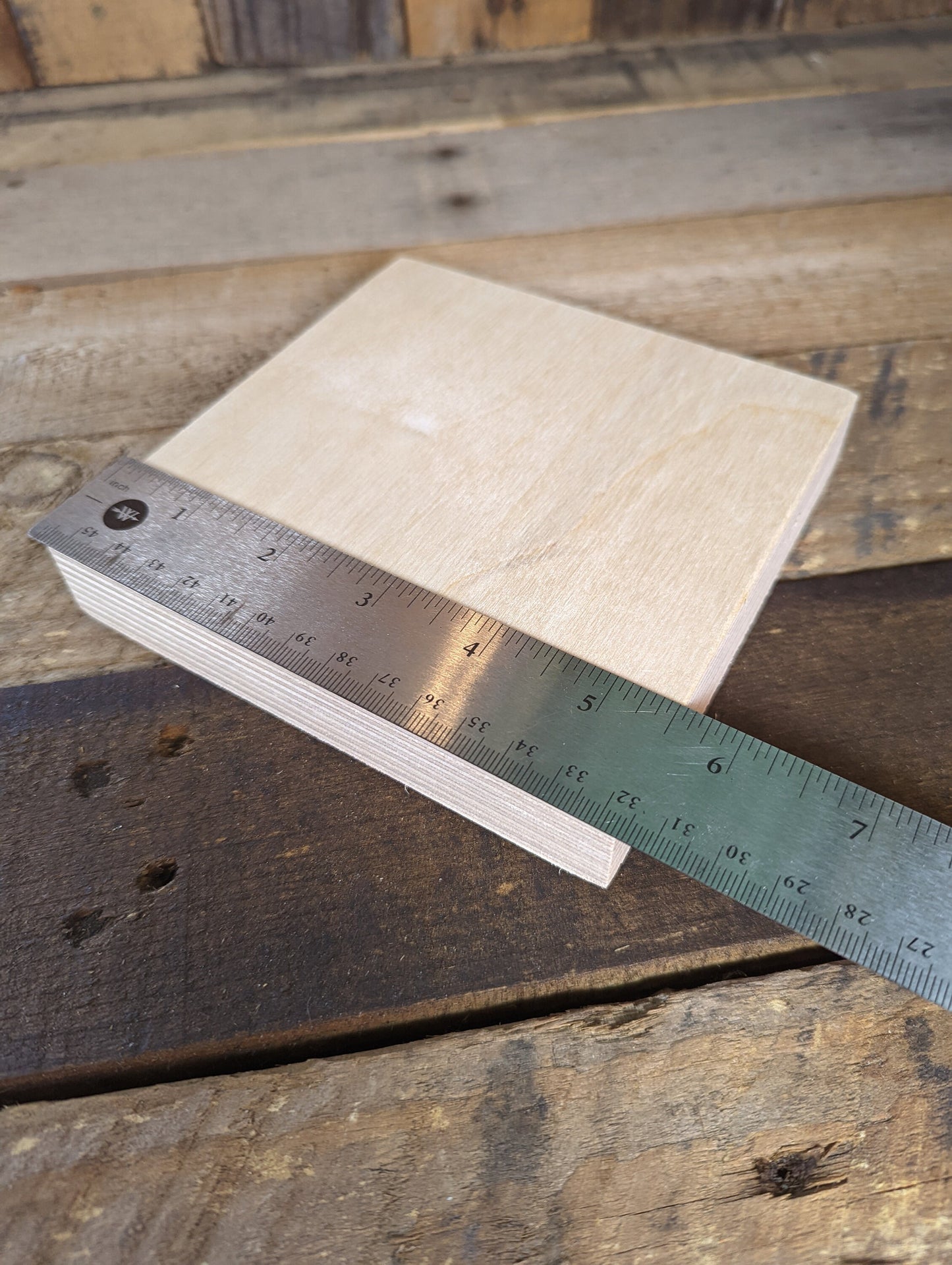 5.5" Wood Square Plaques, BALTIC BIRCH - Wooden Squares, Blank Squares, Unfinished Wooden Squares, Square Plywood, Square Wood