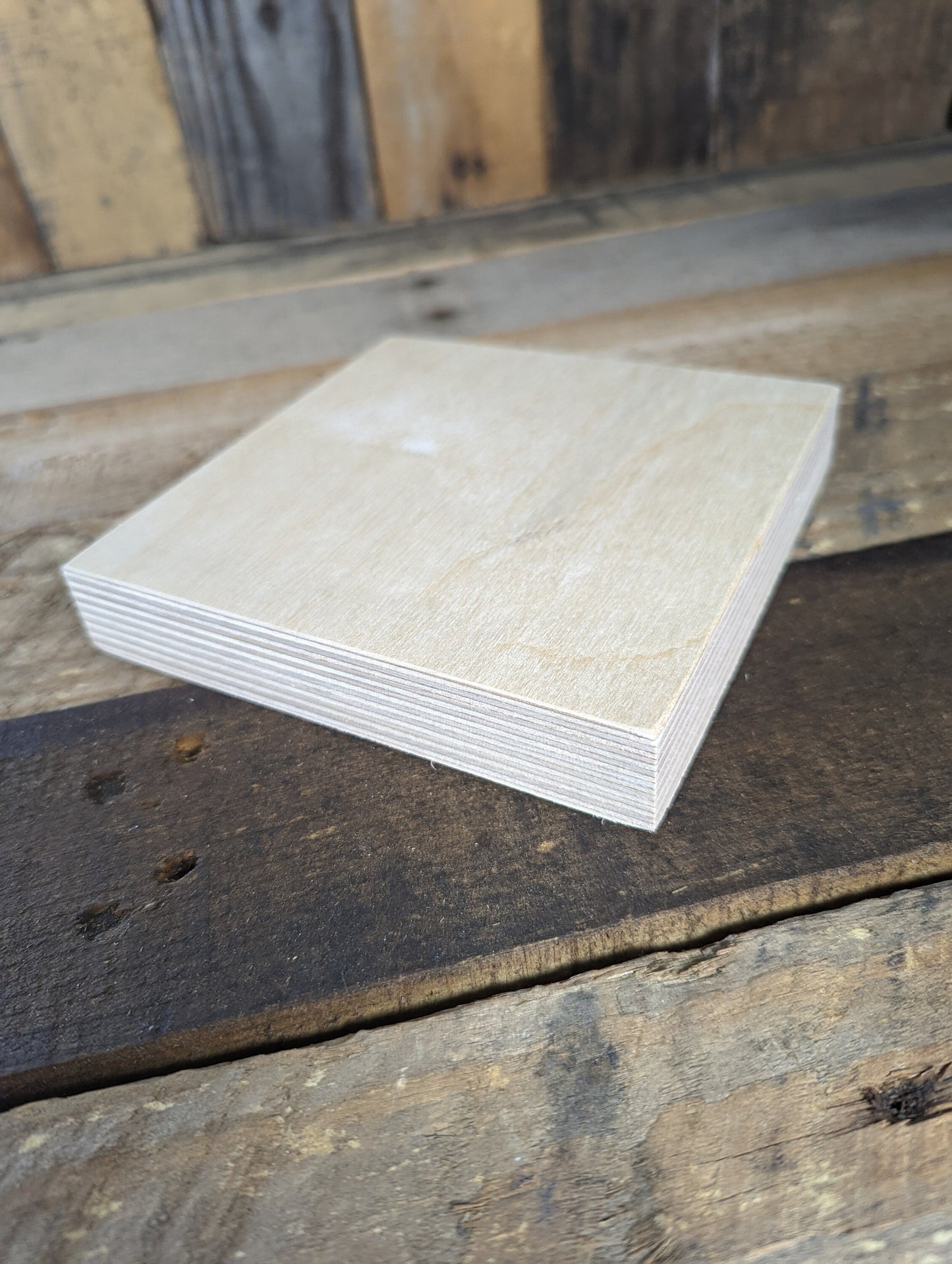 5.5" Wood Square Plaques, BALTIC BIRCH - Wooden Squares, Blank Squares, Unfinished Wooden Squares, Square Plywood, Square Wood