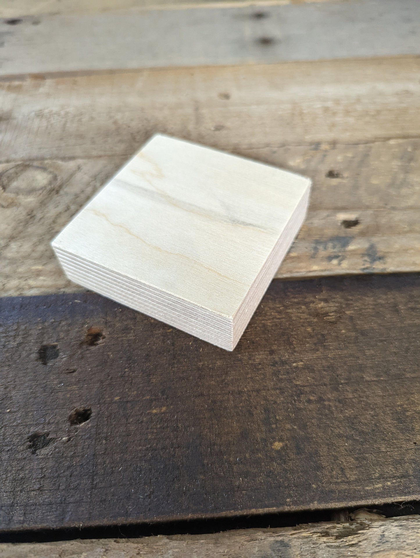 3" Wood Square Plaques, BALTIC BIRCH - Wooden Squares, Blank Squares, Unfinished Wooden Squares, Square Plywood, Square Wood