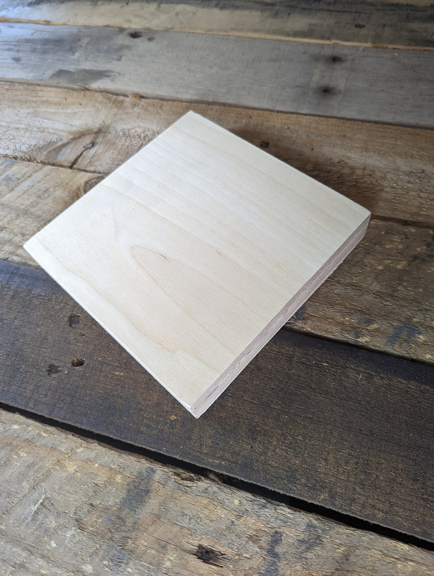 6" Wood Square Plaques, BALTIC BIRCH - Wooden Squares, Blank Squares, Unfinished Wooden Squares, Square Plywood, Square Wood