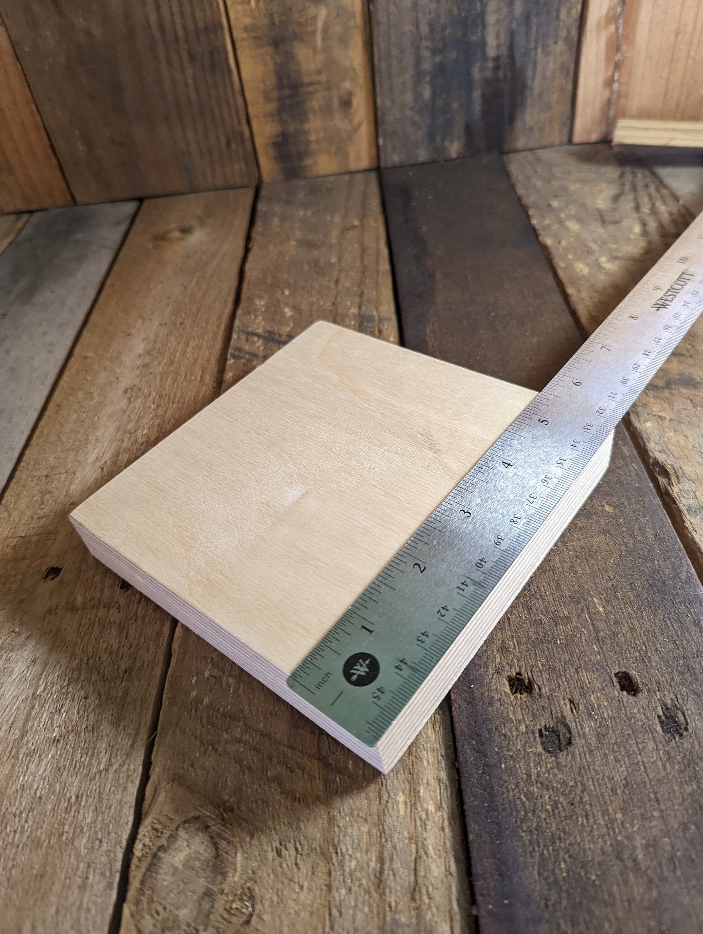 5.5" Wood Square Plaques, BALTIC BIRCH - Wooden Squares, Blank Squares, Unfinished Wooden Squares, Square Plywood, Square Wood