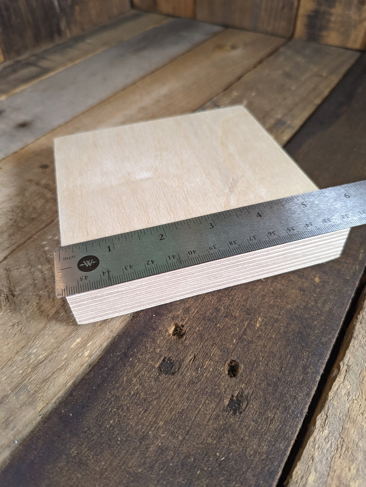 5.5" Wood Square Plaques, BALTIC BIRCH - Wooden Squares, Blank Squares, Unfinished Wooden Squares, Square Plywood, Square Wood
