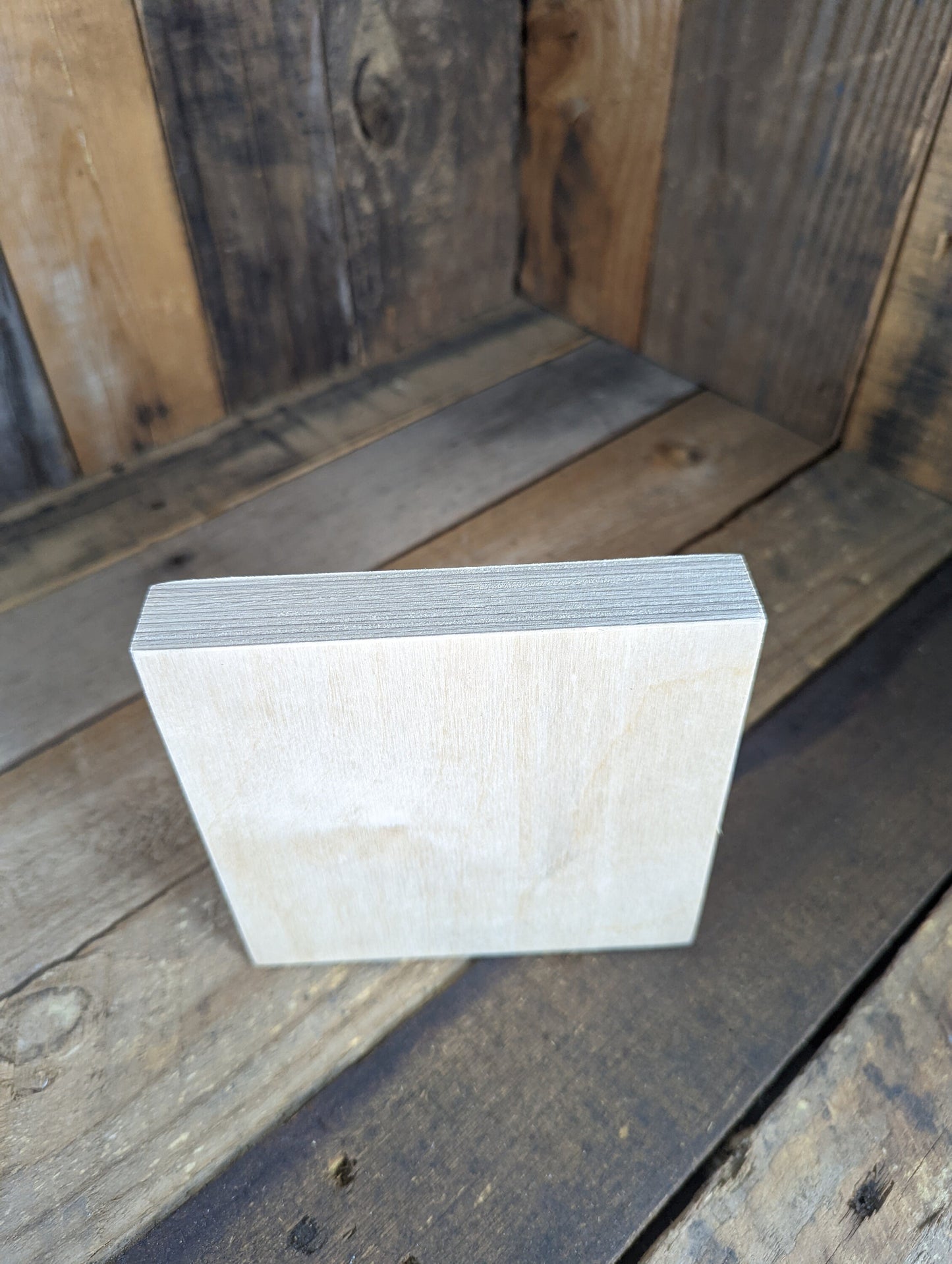 5.5" Wood Square Plaques, BALTIC BIRCH - Wooden Squares, Blank Squares, Unfinished Wooden Squares, Square Plywood, Square Wood