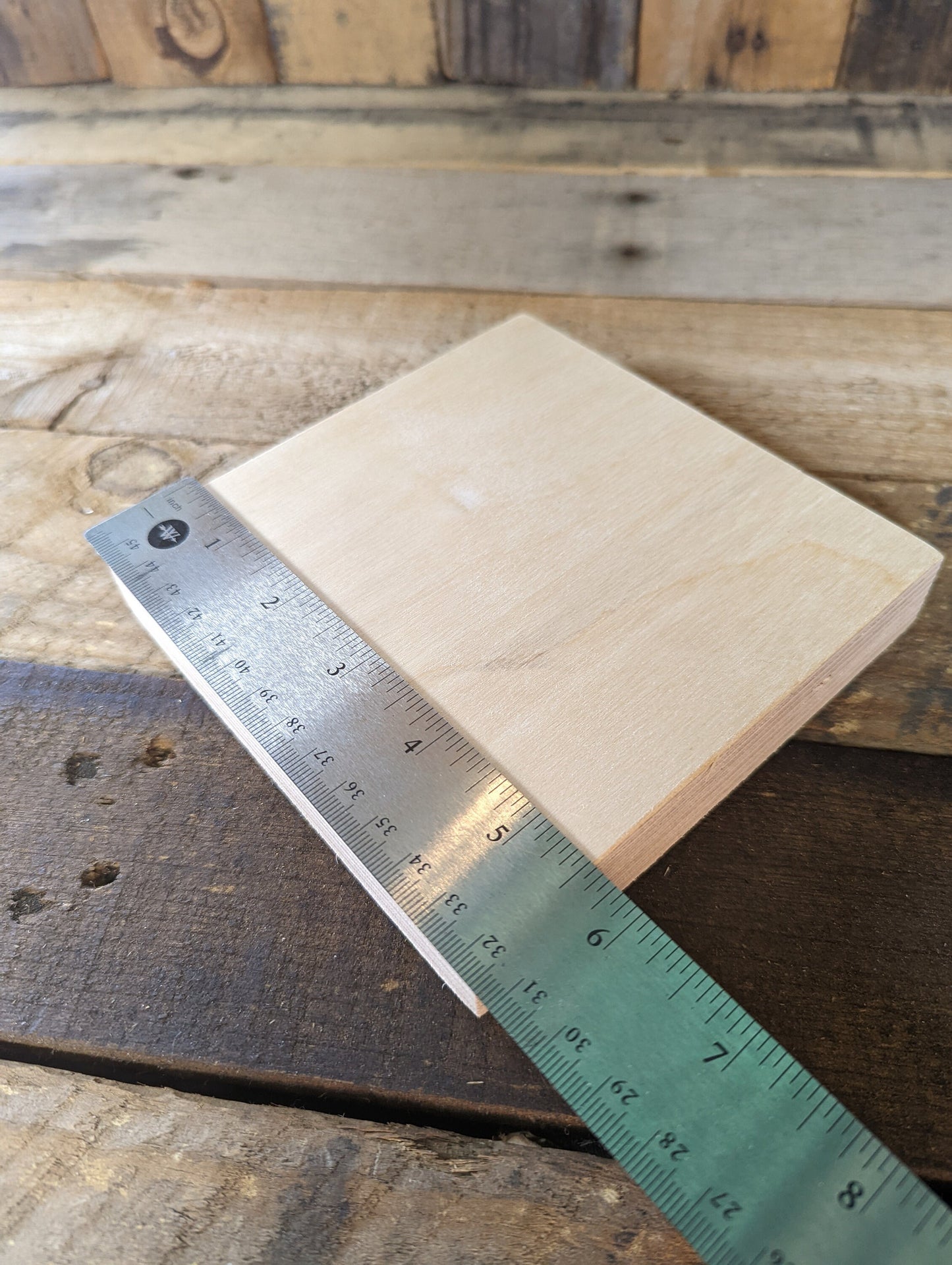 5.5" Wood Square Plaques, BALTIC BIRCH - Wooden Squares, Blank Squares, Unfinished Wooden Squares, Square Plywood, Square Wood