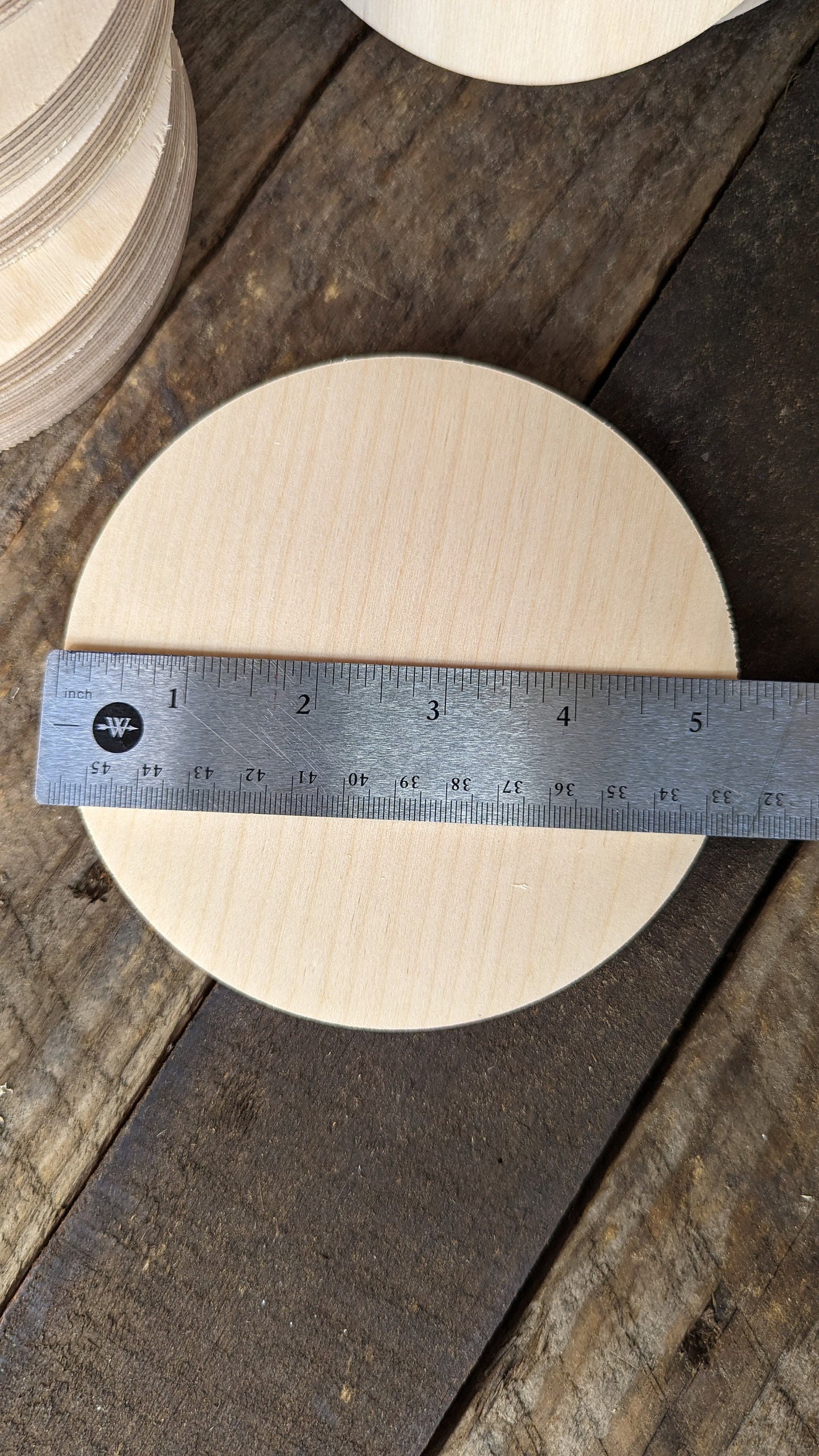 5.25" Wood Circle Disc Plaques, BIRCH - Wooden Circles, Blank Circles, Unfinished Wooden Circles, Round Circles, Circular Wood