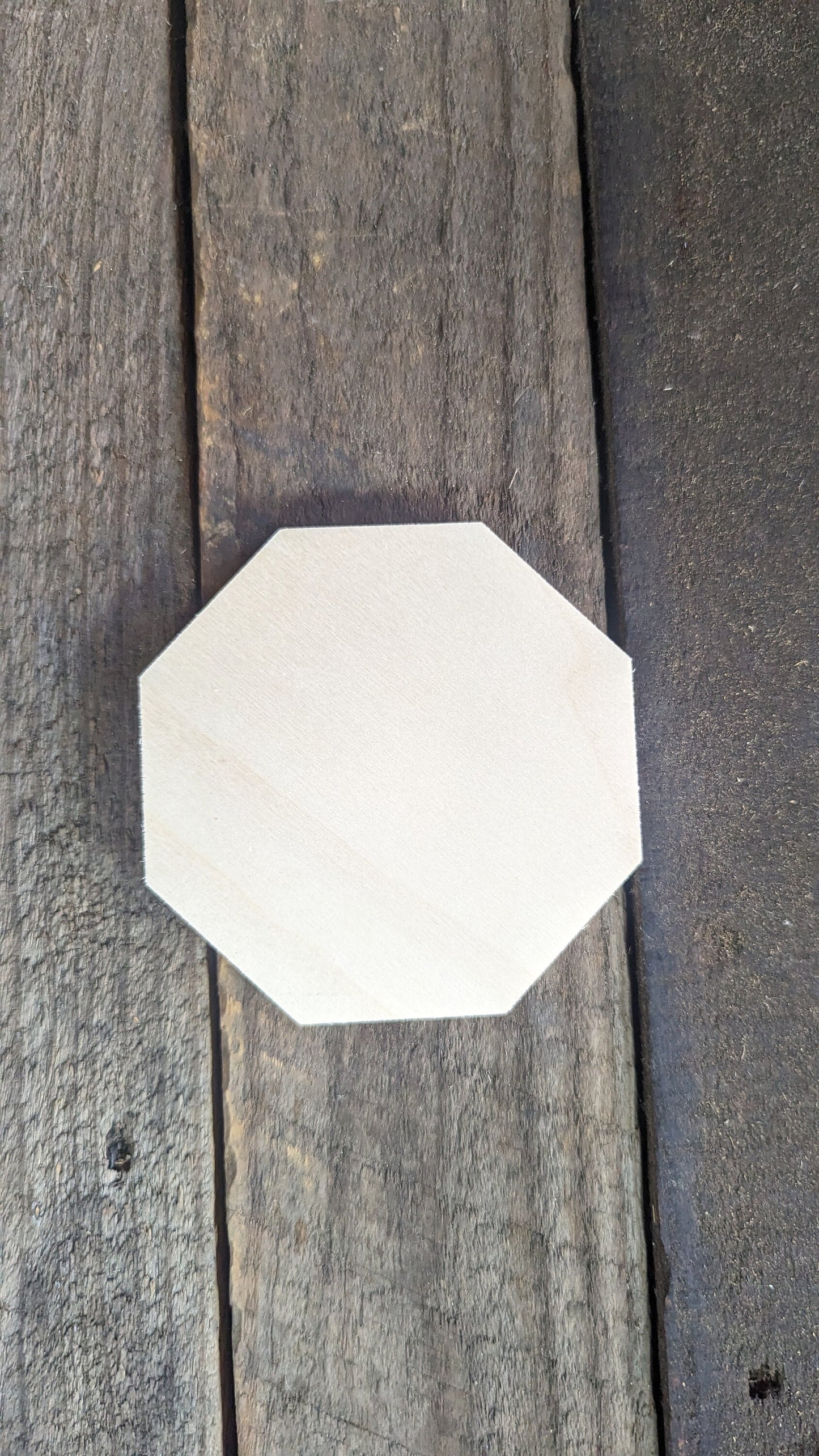 4" Wood Octagon Plaques, BALTIC BIRCH Wooden Eight Sided Shape, Blank Octagon, Unfinished Wooden Octagon, DIY Crafting Supplies