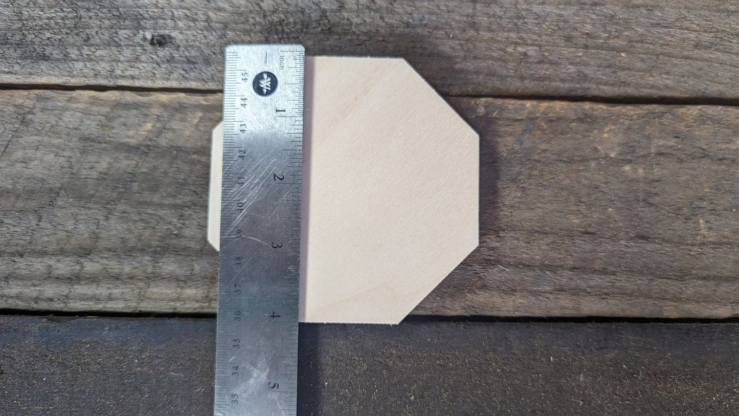 4" Wood Octagon Plaques, BALTIC BIRCH Wooden Eight Sided Shape, Blank Octagon, Unfinished Wooden Octagon, DIY Crafting Supplies