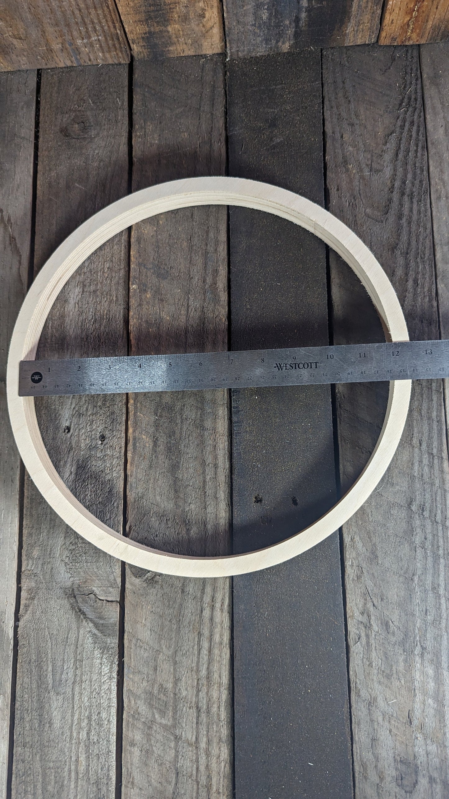 13 inch Wood Circle Disc with 12 inch center hole, BALTIC BIRCH Wooden Circles, Blank Circles, Unfinished Wooden Circles, Round Circles, Circular