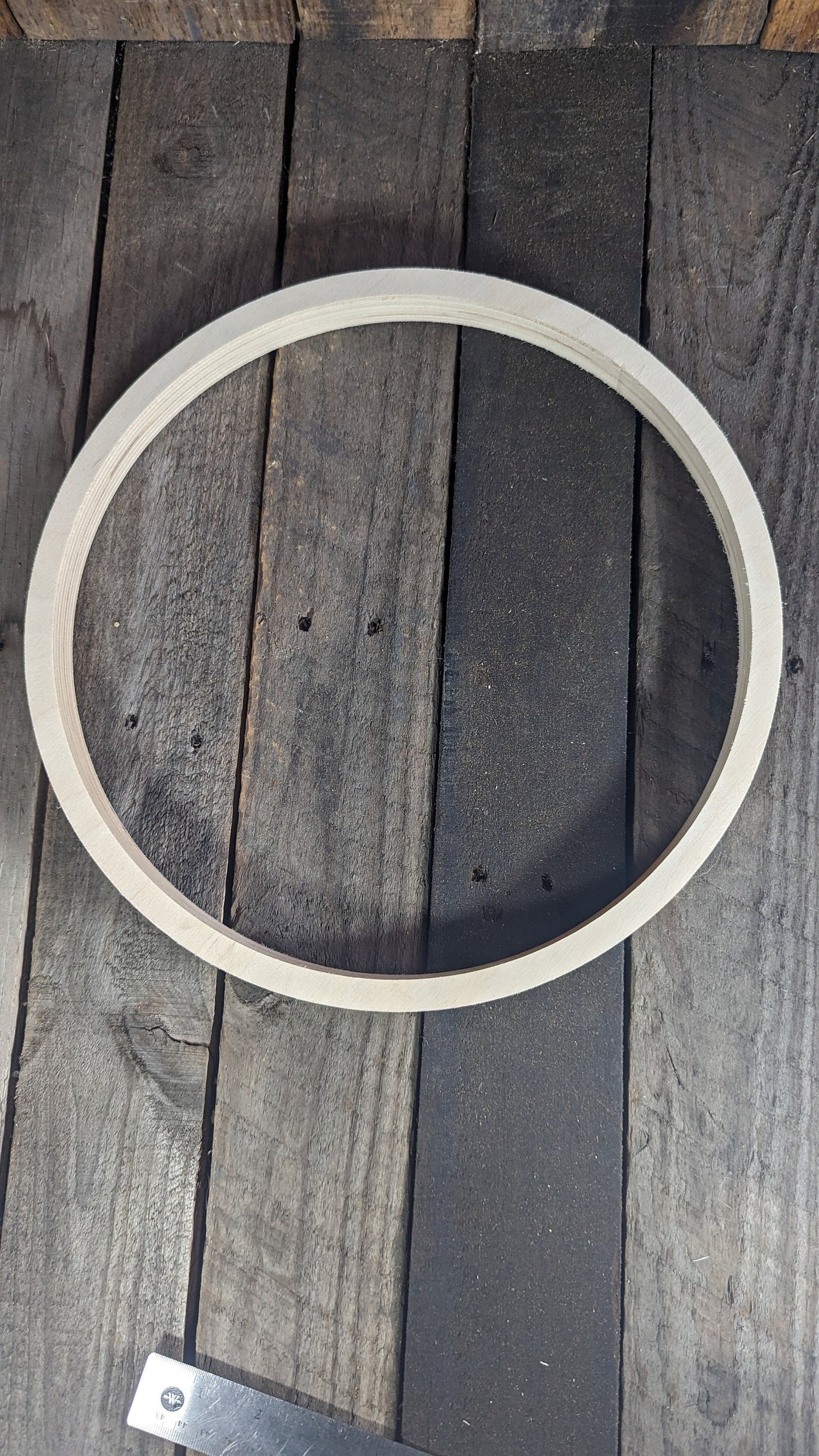 13 inch Wood Circle Disc with 12 inch center hole, BALTIC BIRCH Wooden Circles, Blank Circles, Unfinished Wooden Circles, Round Circles, Circular