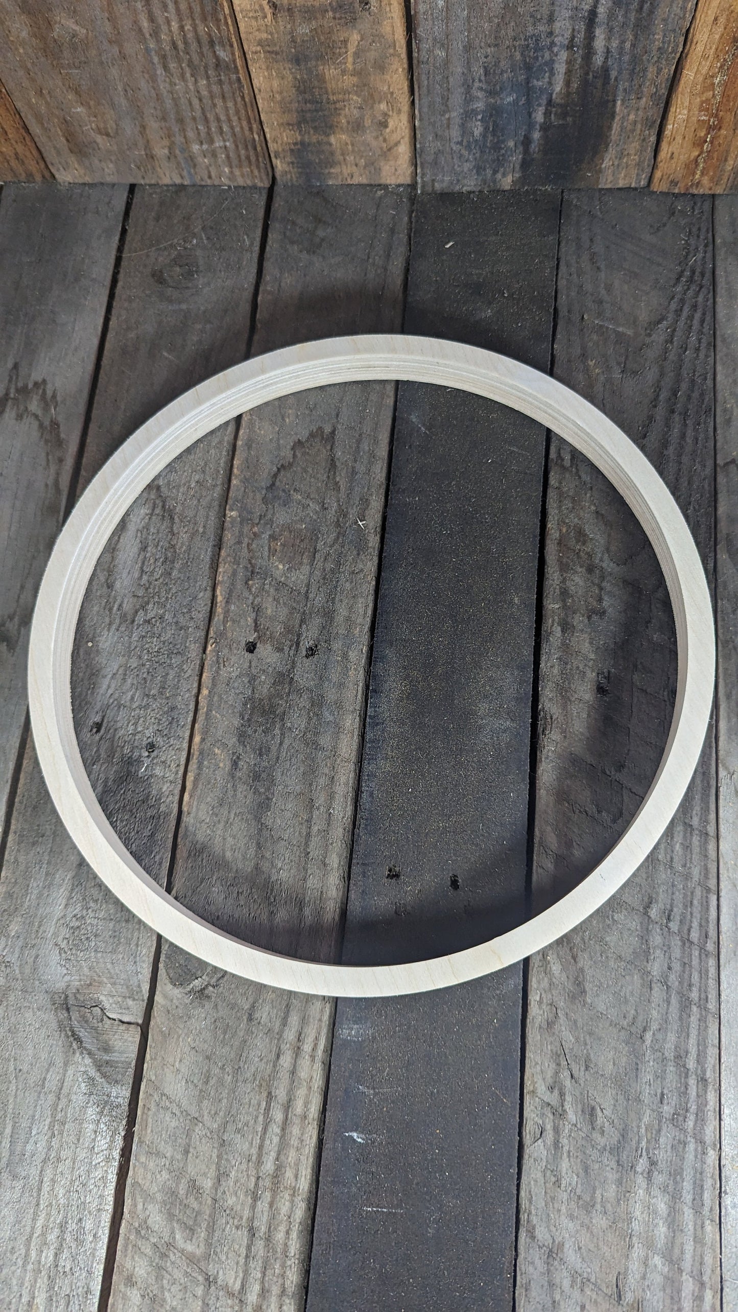 13.5" (13-1/2") Wood Circle Disc with 12.5" (12-1/2") center hole, BALTIC BIRCH Wooden Circles, Blank, Unfinished Wood Circle, Circular