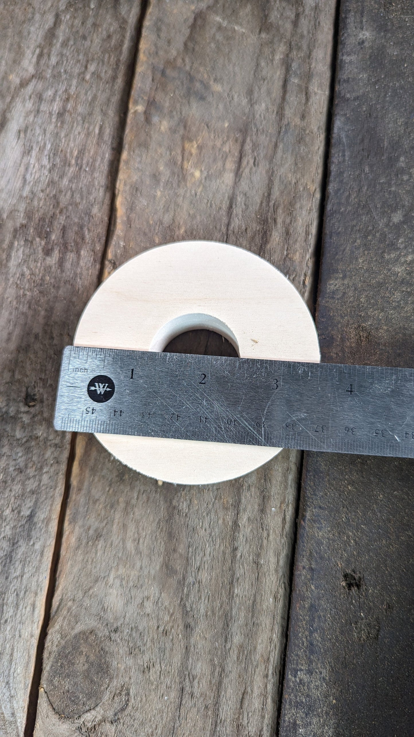 3" Wood Donut, 1.25" center hole - BALTIC BIRCH - Wooden Circles, Unfinished Wooden Circles, Round Circles, Circular Wood Active, Ring Shape