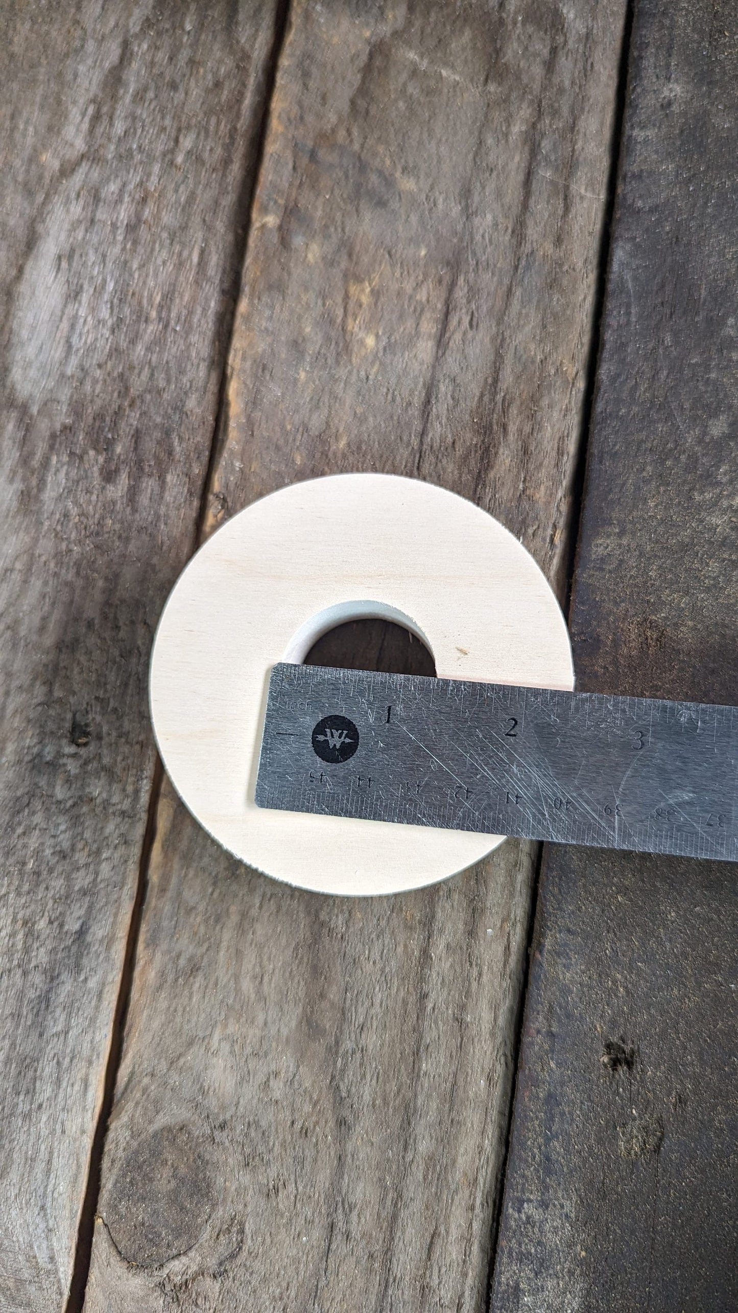 3" Wood Donut, 1.25" center hole - BALTIC BIRCH - Wooden Circles, Unfinished Wooden Circles, Round Circles, Circular Wood Active, Ring Shape