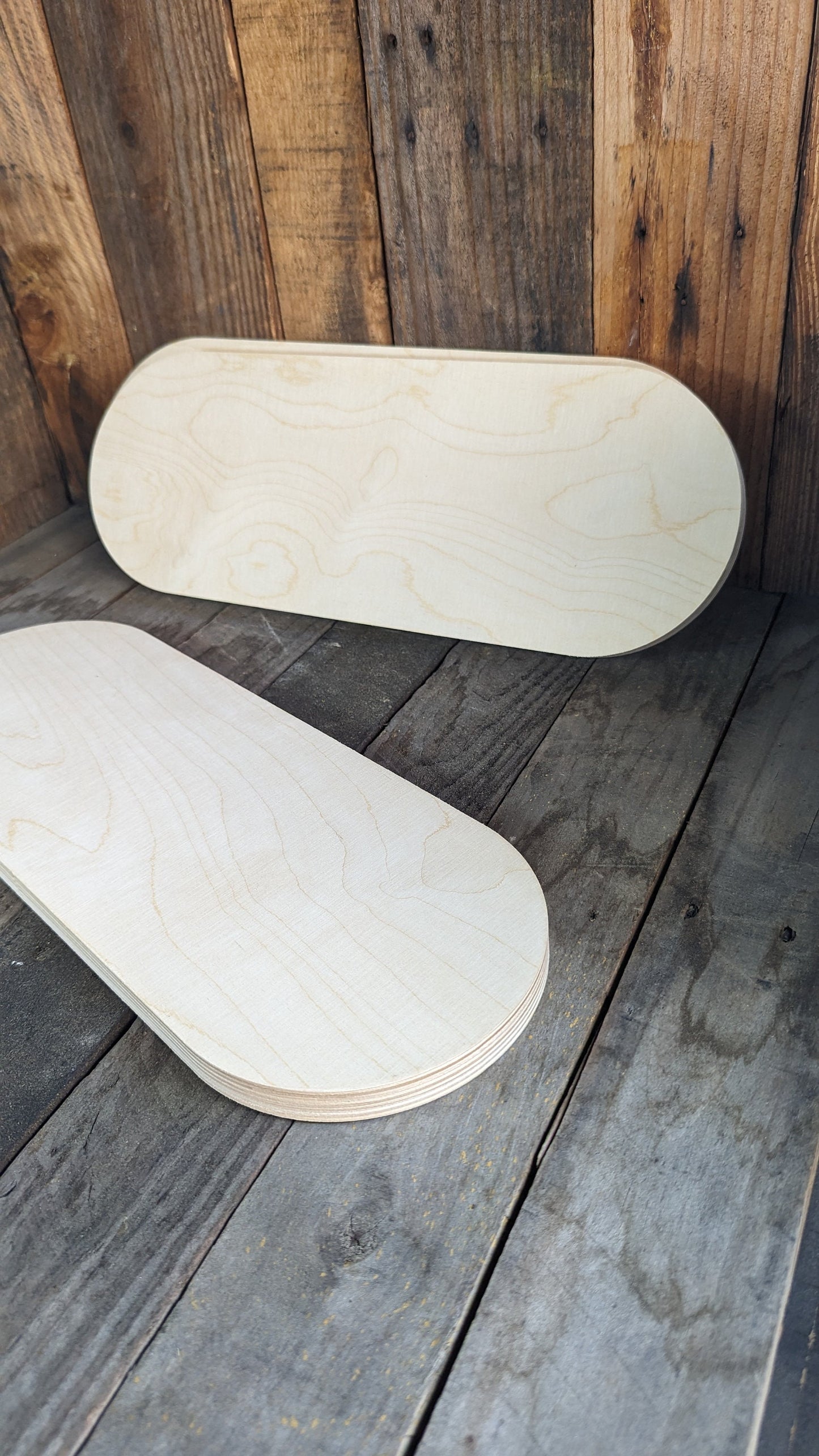 6.5" x 18" Wood Oblong Shape , BALTIC BIRCH - Wooden Oblong, Blank Oblong, Unfinished Wooden Plank, Oblong Shape