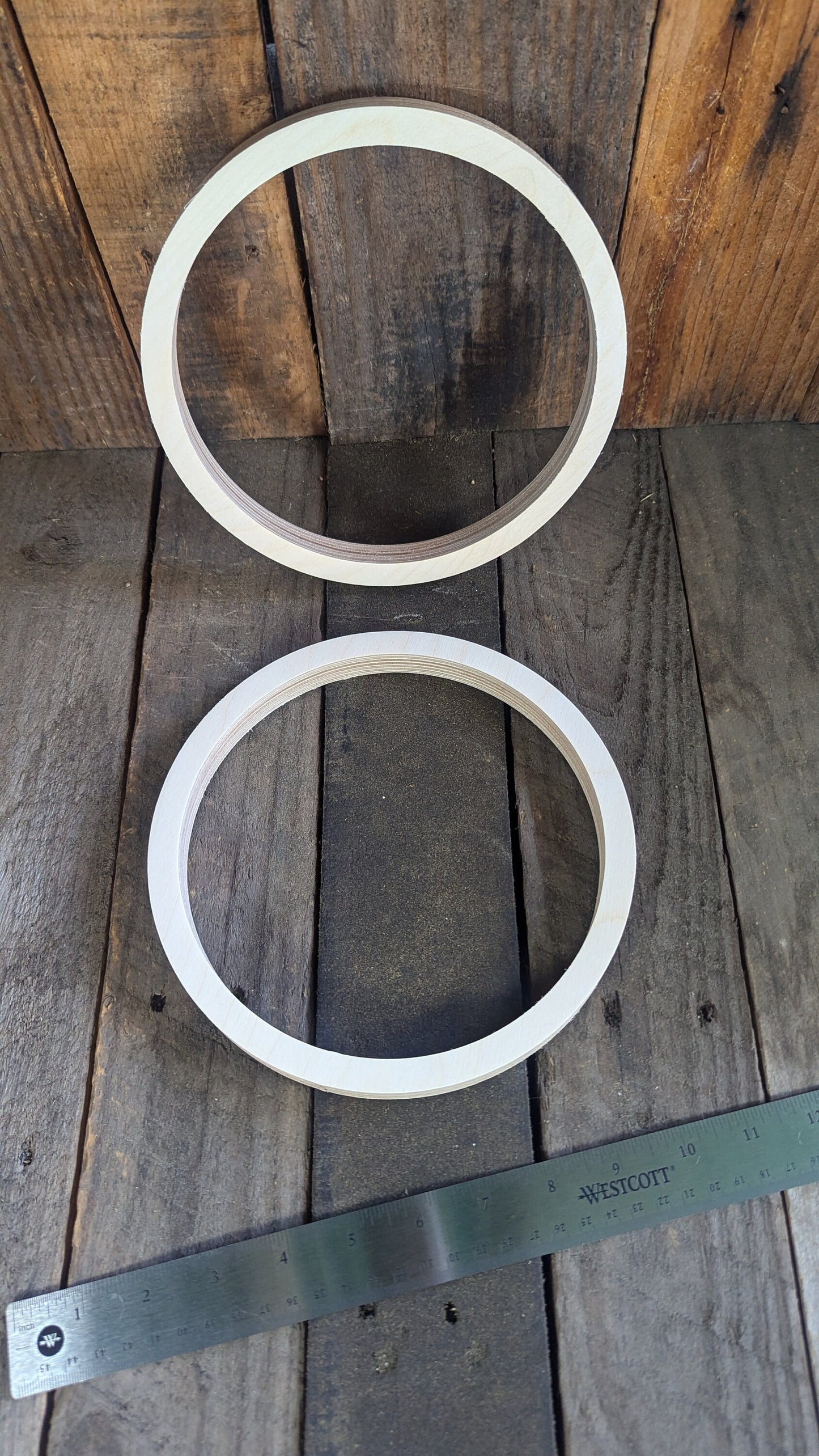 8" Wood Donut Ring with 7" center hole, BALTIC BIRCH Wooden Circles, Unfinished Wooden Circles, Round Circles, Circular Wood