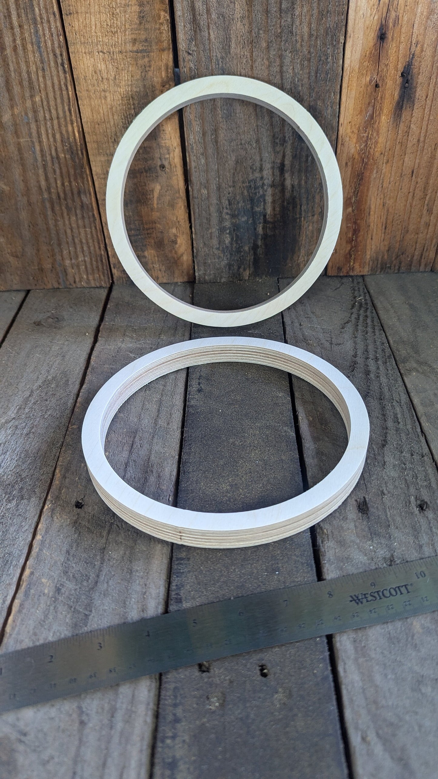 8" Wood Donut Ring with 7" center hole, BALTIC BIRCH Wooden Circles, Unfinished Wooden Circles, Round Circles, Circular Wood