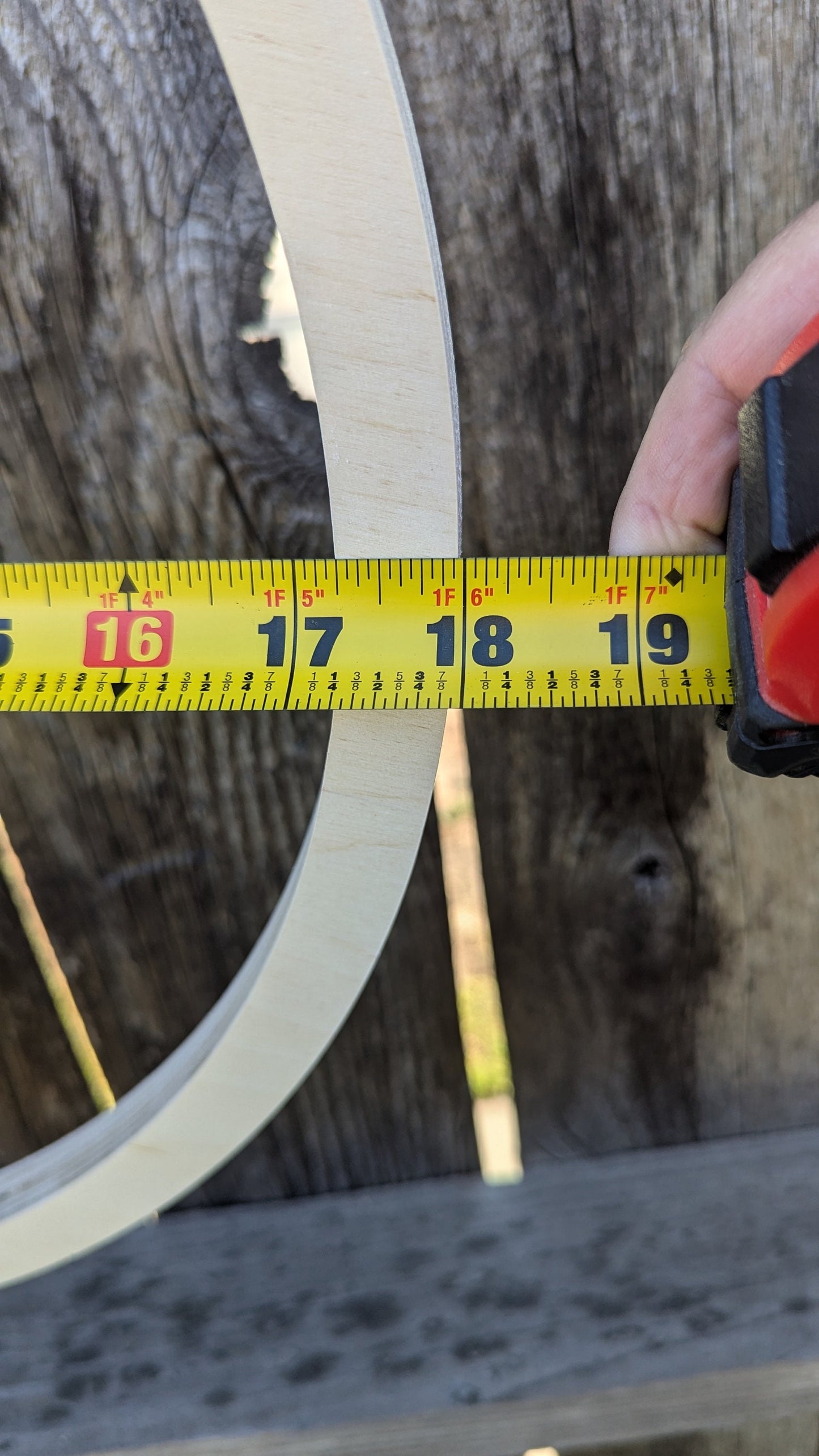 18" Wood Donut Ring with 16.5" center hole, BALTIC BIRCH Wooden Circle, Unfinished Wooden Circles, Circular Wood