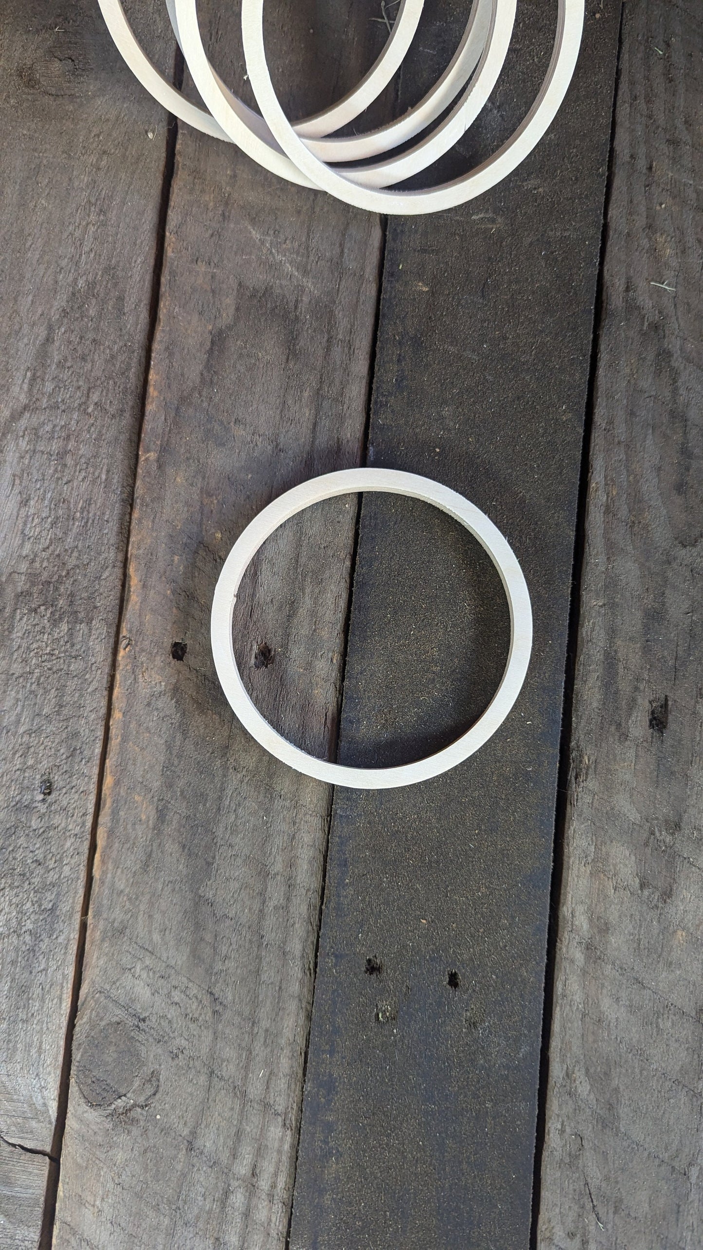 4.75" (4-3/4") Wood Donut, 4.1875" (3-3/16")center hole - BALTIC BIRCH - Wooden Circles, Unfinished Wooden Ring, Circular Wood, Ring, craft