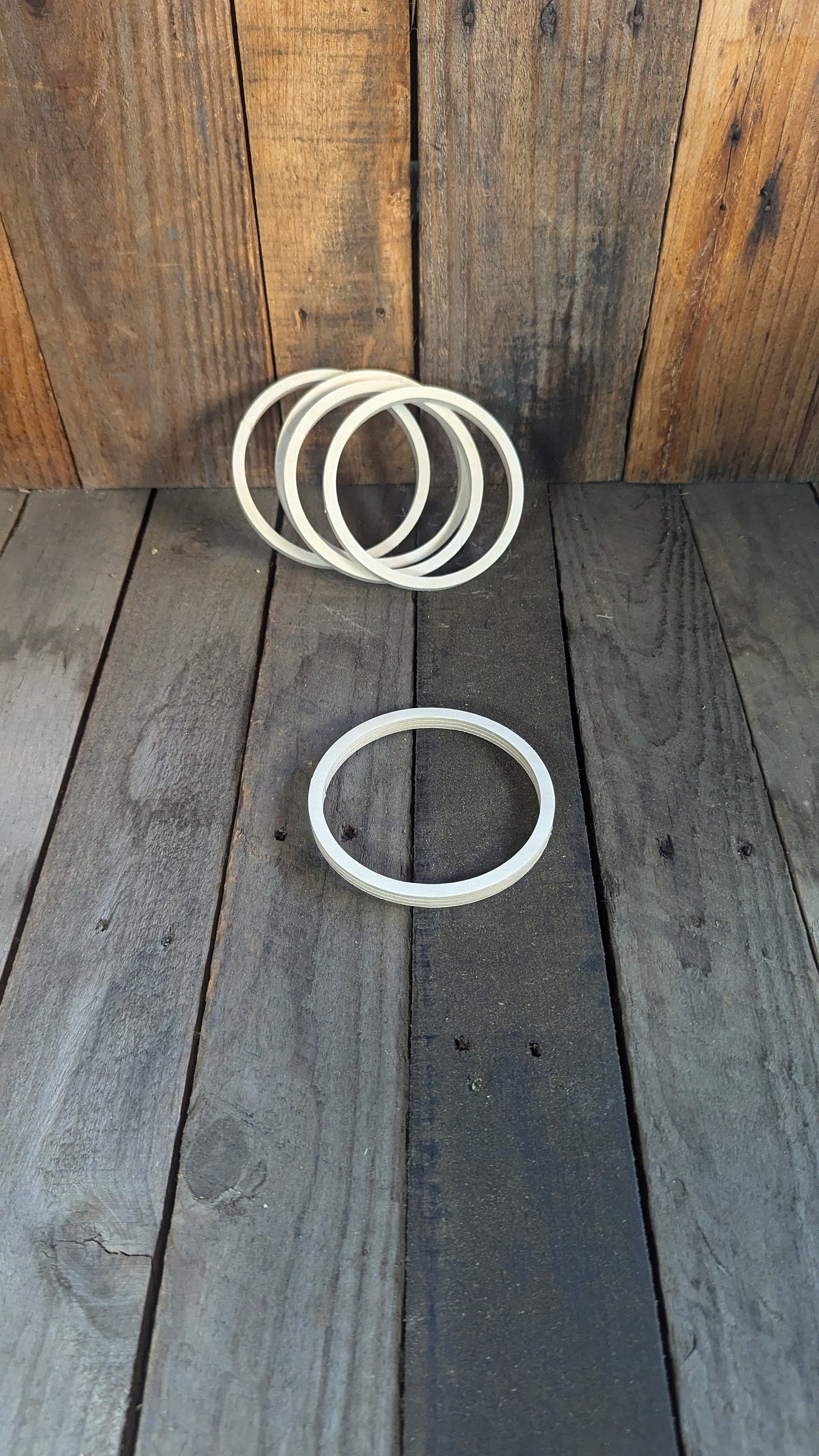 4.75" (4-3/4") Wood Donut, 4.1875" (3-3/16")center hole - BALTIC BIRCH - Wooden Circles, Unfinished Wooden Ring, Circular Wood, Ring, craft