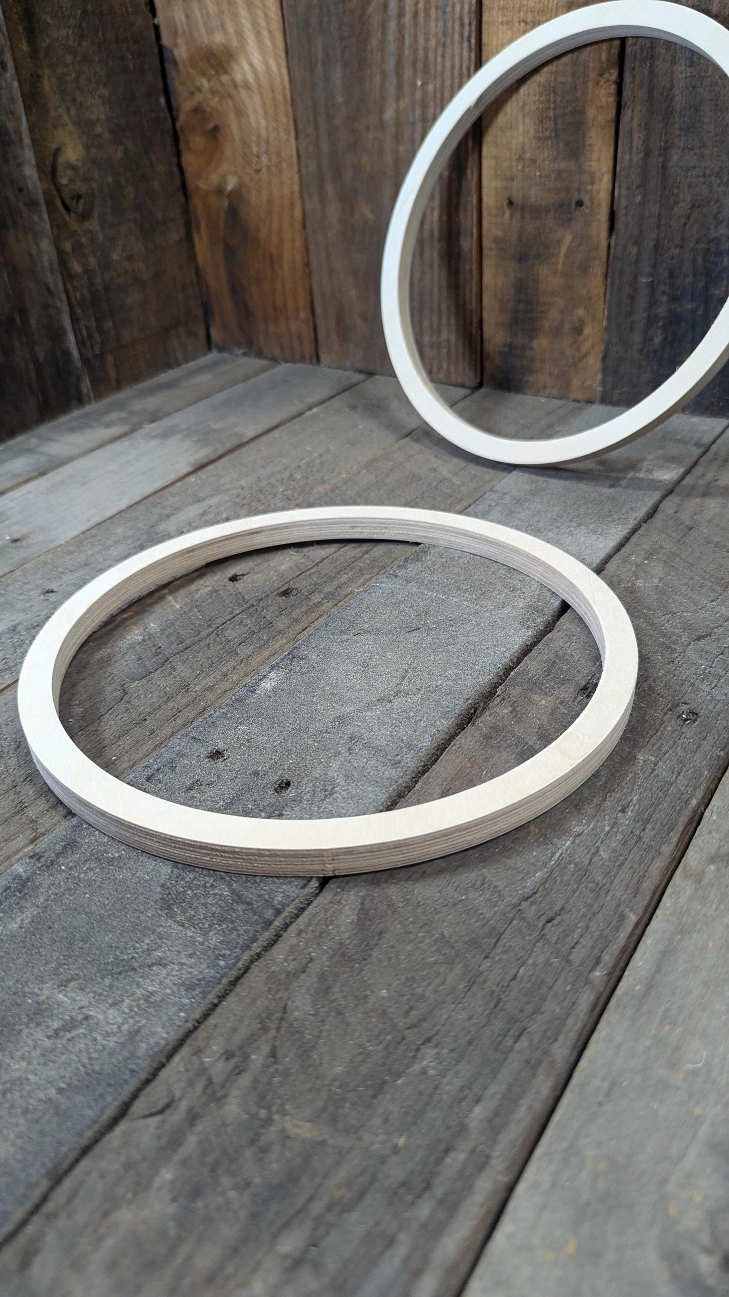 9.5" Wood Donut Ring with 8.5" center hole, BALTIC BIRCH Wooden Circles, Blank Circles, Unfinished Wooden Circles, Circular Wood