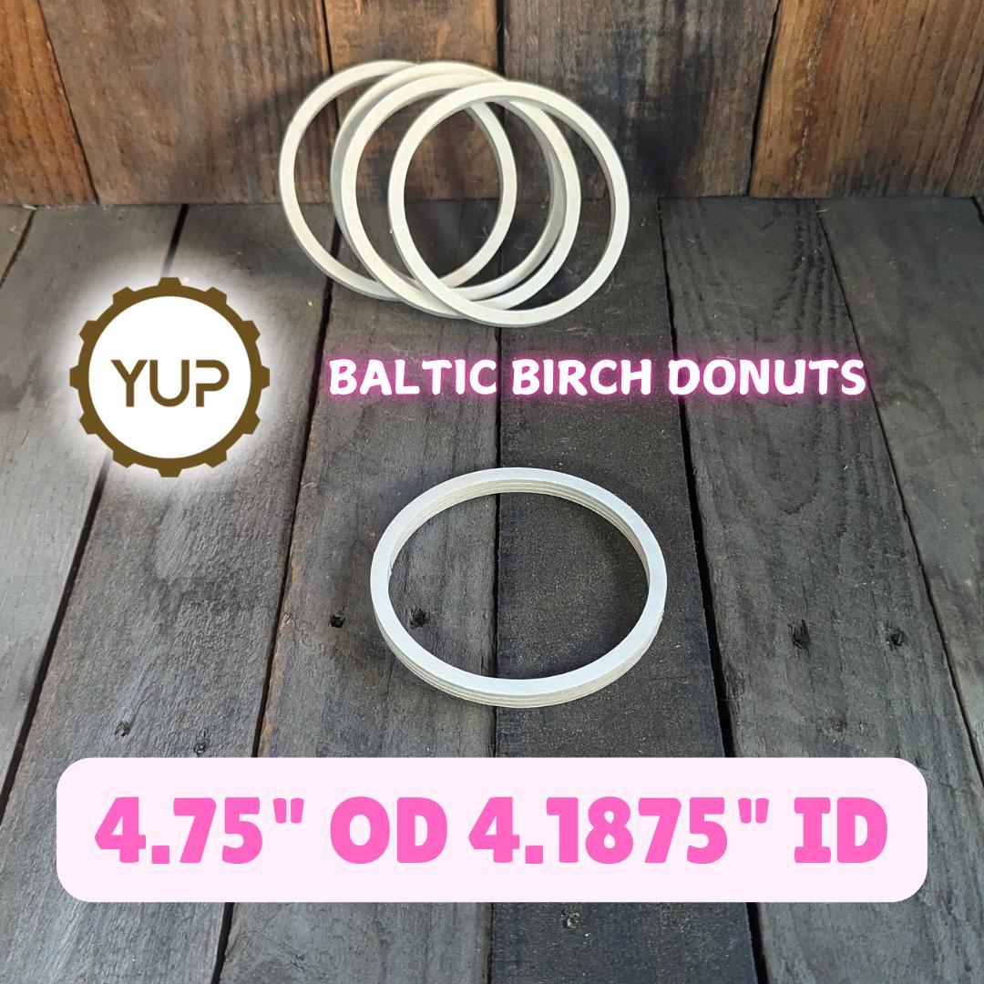 4.75" (4-3/4") Wood Donut, 4.1875" (4-3/16)center hole - BALTIC BIRCH - Wooden Circles, Unfinished Wooden Ring, Circular Wood, Ring, craft