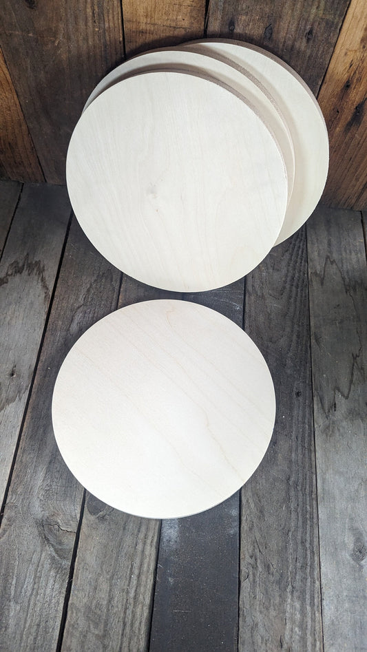 10.625 inch (10 5/8 inch) Wood Circle Disc Plaques, BALTIC BIRCH Wooden Circles, Blank Circles, Unfinished Wooden Circles, DIY Crafting Supplies