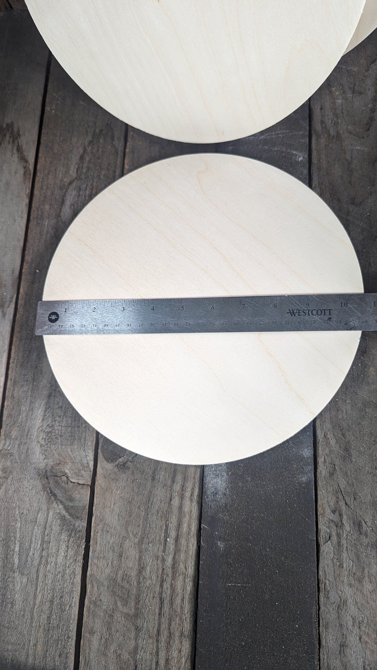 10.625 inch (10 5/8 inch) Wood Circle Disc Plaques, BALTIC BIRCH Wooden Circles, Blank Circles, Unfinished Wooden Circles, DIY Crafting Supplies