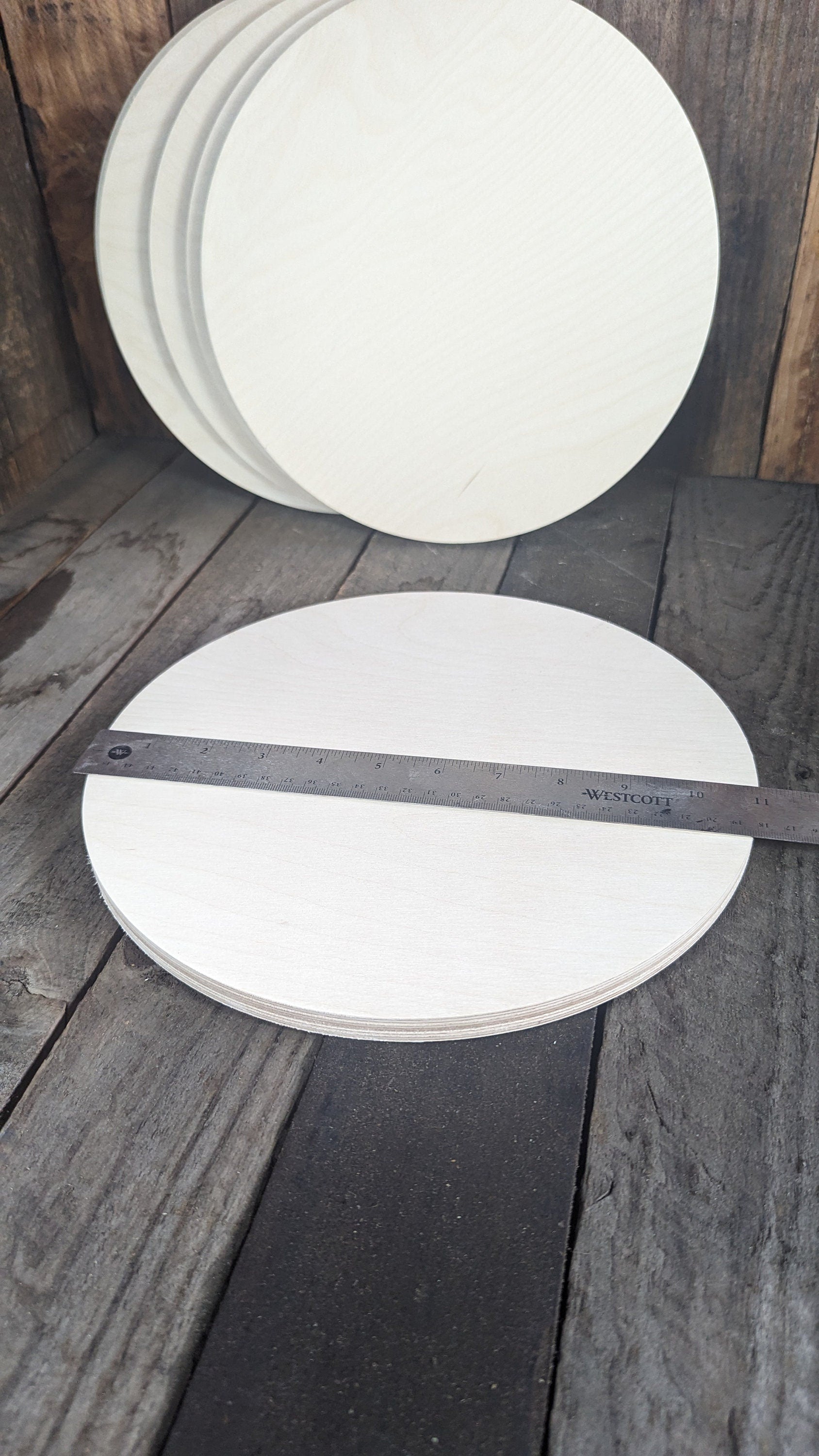 11 inch Wood Circle Disc Plaques, BALTIC BIRCH Wooden Circles, Blank Circles, Unfinished Wooden Circles, Round Circles, DIY Crafting Supplies