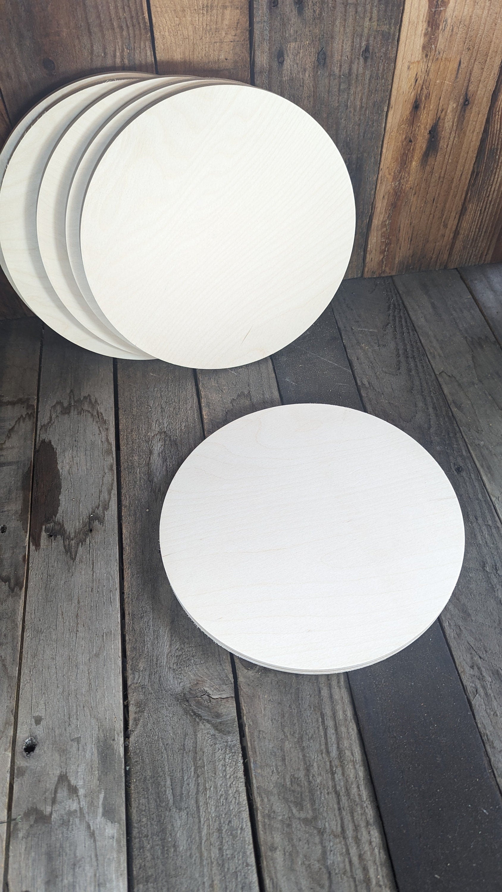 11 inch Wood Circle Disc Plaques, BALTIC BIRCH Wooden Circles, Blank Circles, Unfinished Wooden Circles, Round Circles, DIY Crafting Supplies