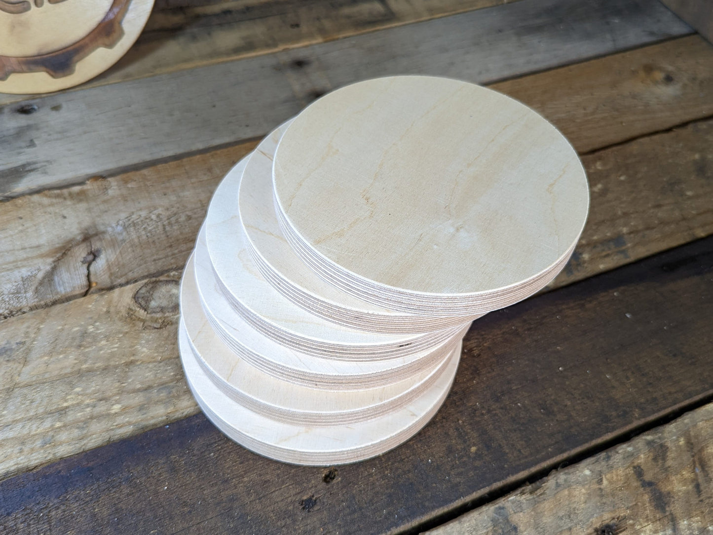 5.5&quot; Wood Circle Disc Plaques, BALTIC BIRCH - Wooden Circles, Blank Circles, Unfinished Wooden Circles, Round Circles, Circular Wood