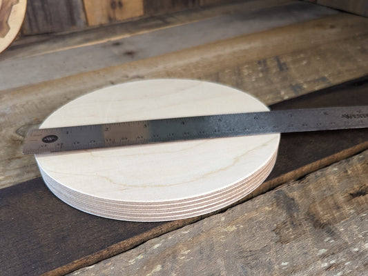 6.5&quot; Wood Circle Disc Plaques, BALTIC BIRCH - Wooden Circles, Blank Circles, Unfinished Wooden Circles, Round Circles, Circular Wood