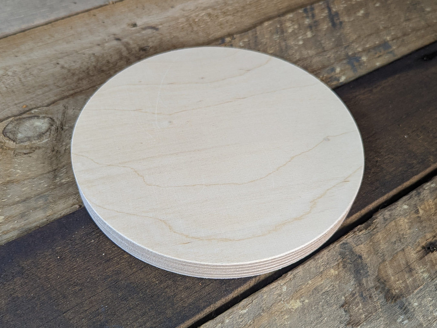 6.5&quot; Wood Circle Disc Plaques, BALTIC BIRCH - Wooden Circles, Blank Circles, Unfinished Wooden Circles, Round Circles, Circular Wood