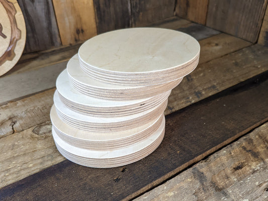 5.5" Wood Circle Disc Plaques, BALTIC BIRCH - Wooden Circles, Blank Circles, Unfinished Wooden Circles, Round Circles, Circular Wood