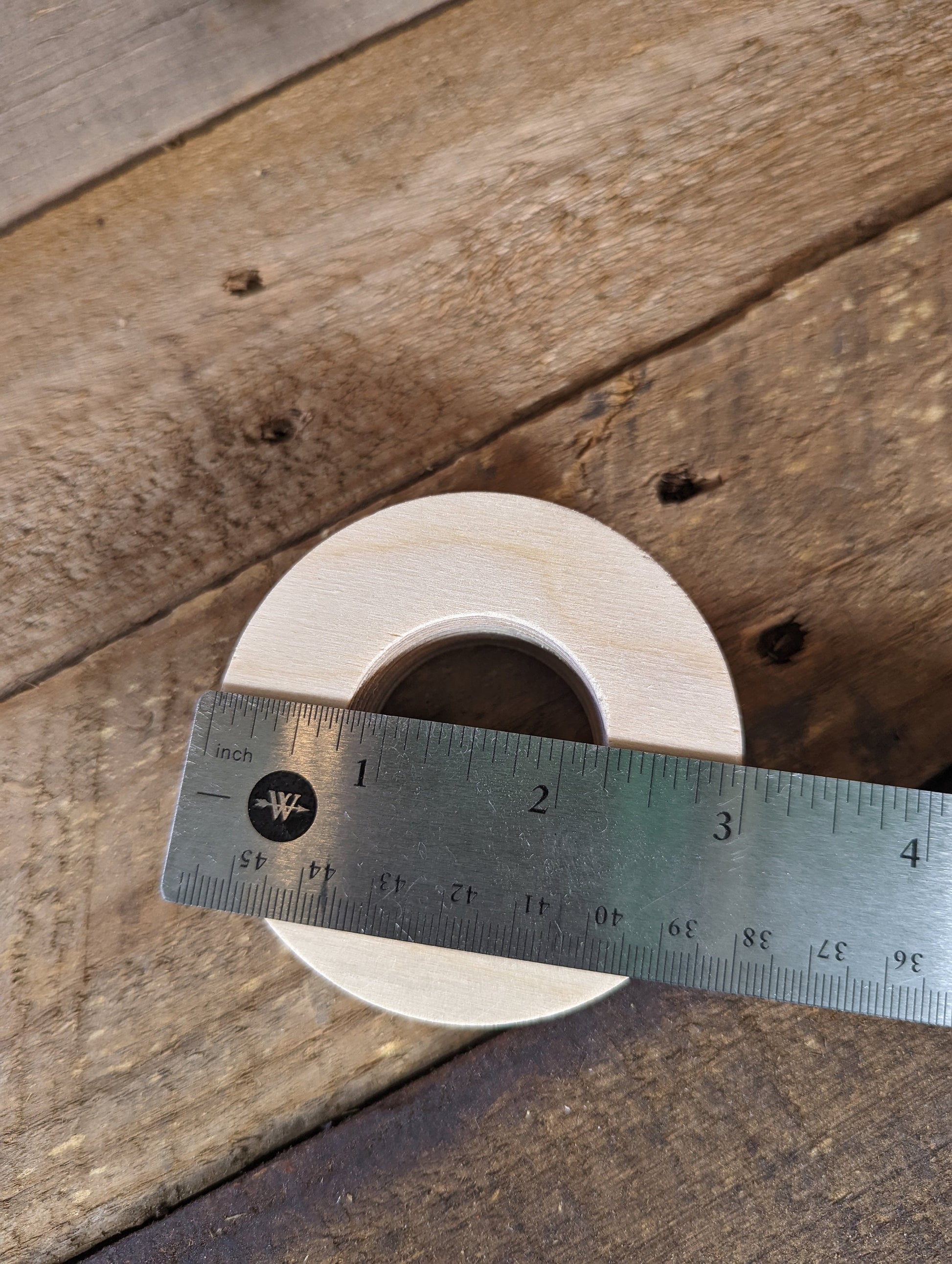 3&quot; Wood Donut, BALTIC BIRCH - Wooden Circles, Blank Circles, Unfinished Wooden Circles, Round Circles, Circular Wood Active, Ring Shape