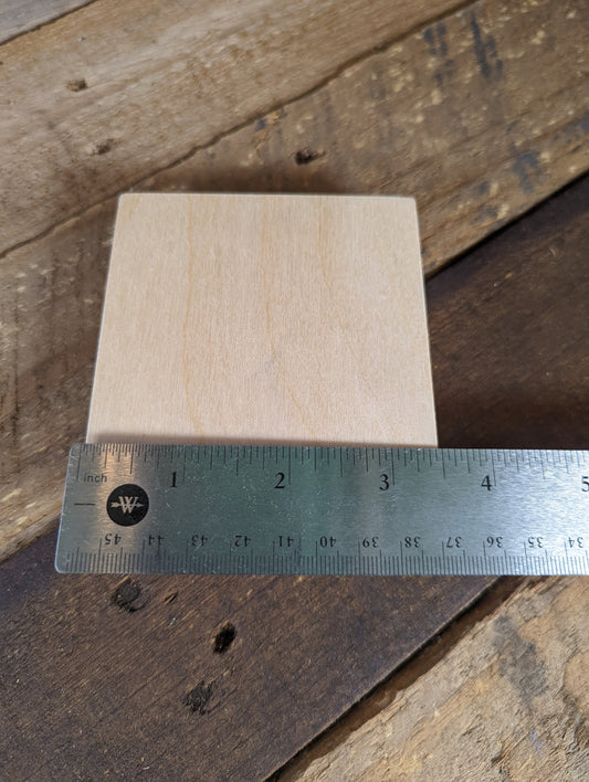 3.5" Wood Square Plaques, BALTIC BIRCH - Wooden Squares, Blank Squares, Unfinished Wooden Squares, Square Plywood, Square Wood