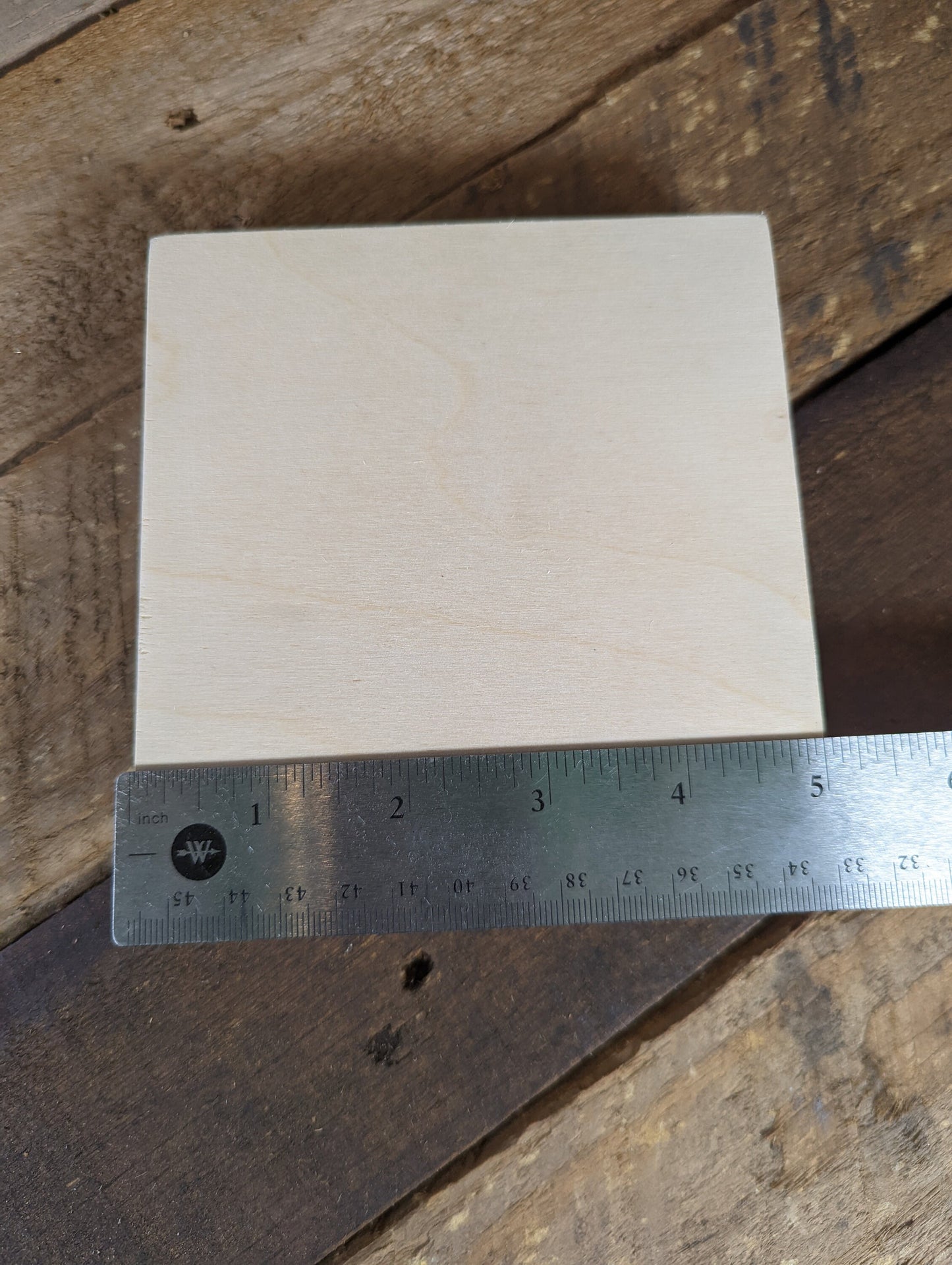 5" Baltic Birch Wood Square, Unfinished Craft Plaque